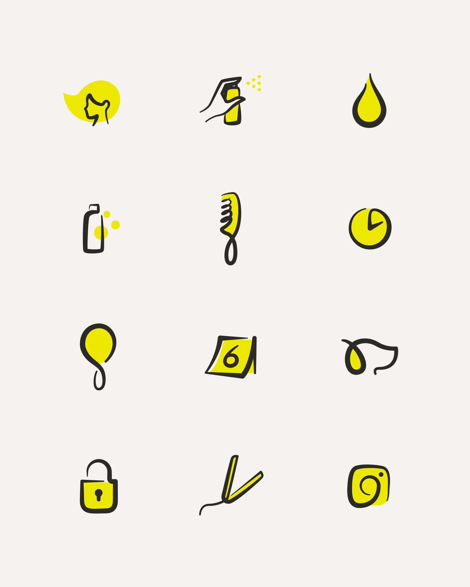 Typothesis Gussi Haircare Packaging Design Brand Identity Iconography Icon Animation