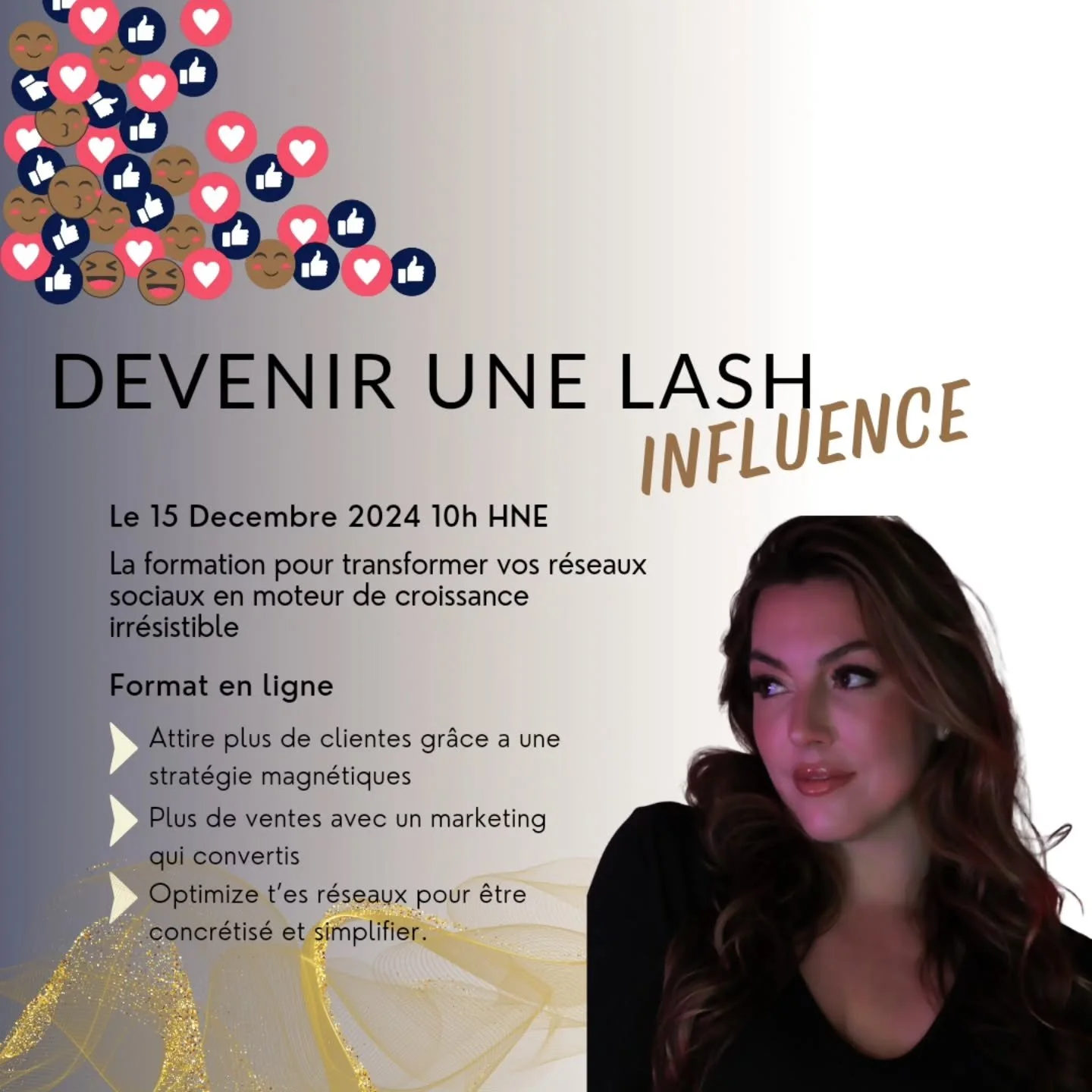 💻✨ Formation R&eacute;seaux Sociaux et IA pour Lash Artistes ✨💻

🎯 Attire tes clientes id&eacute;ales et booste ton entreprise sans te compliquer plus la vie! Apprends &agrave; utiliser l&rsquo;IA pour t'aider &agrave; cr&eacute;er du contenu rapi