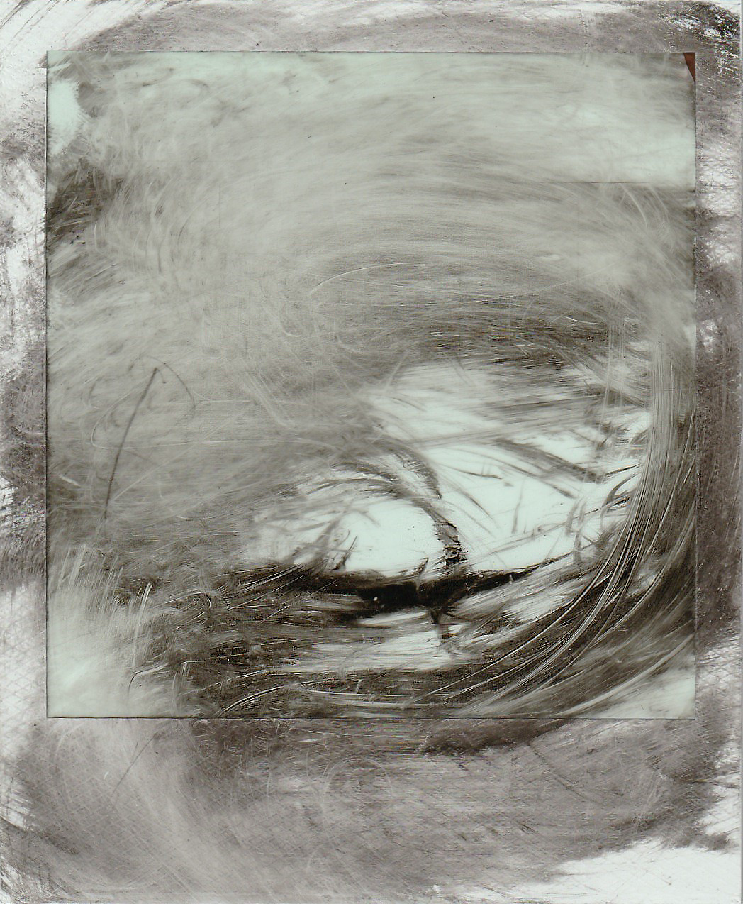 whirlwind (ink on polaroid)