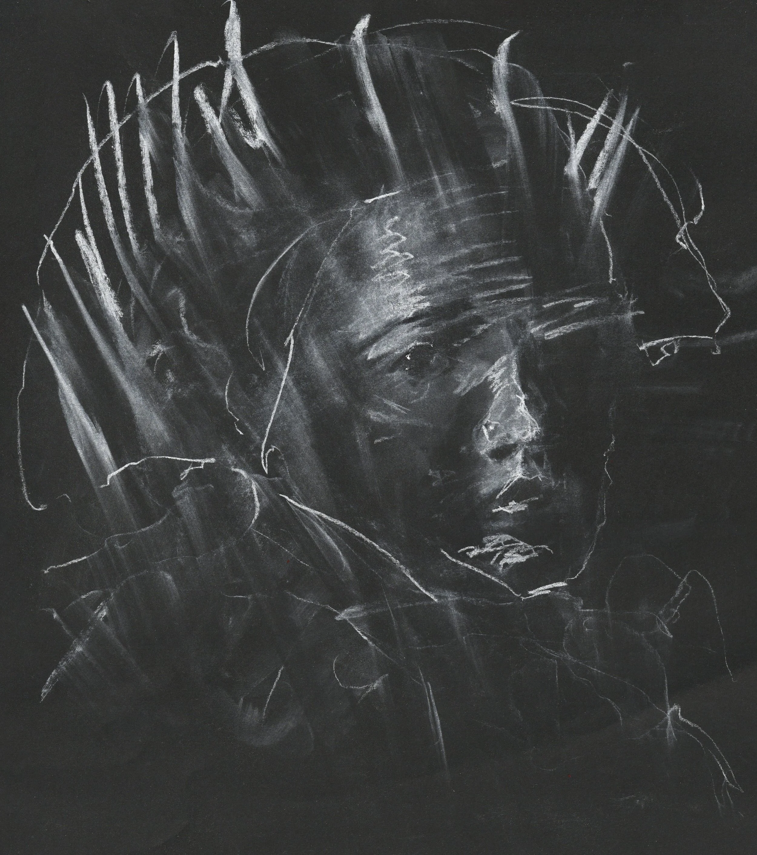 you left me here (charcoal on paper)