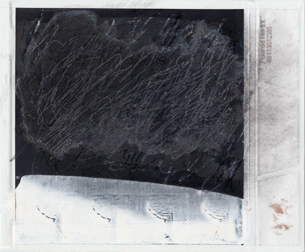 blackboard scratched with hate (mixed media on paper)