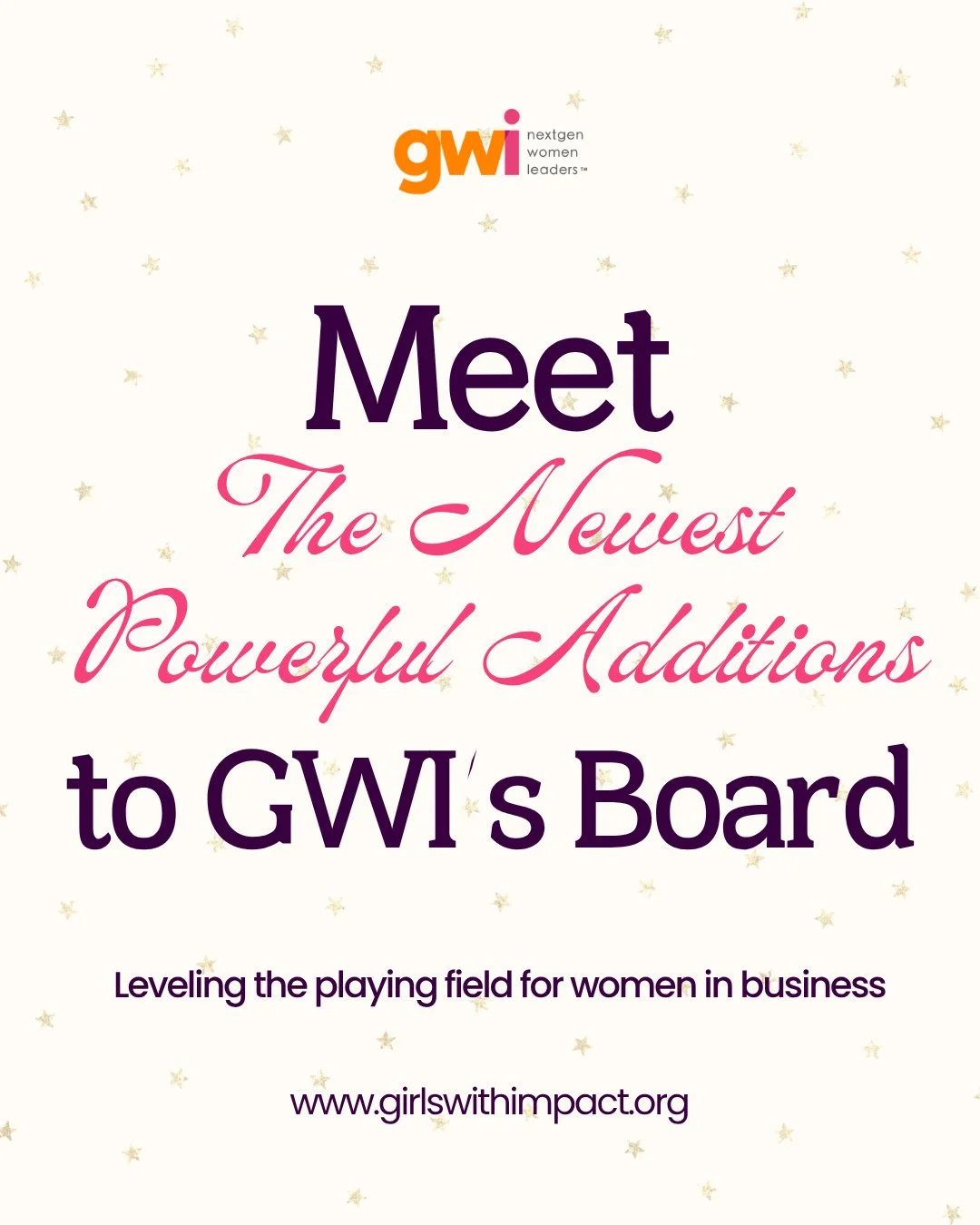 Double the L&rsquo;s. 🤝 Double the leadership.⁠
⁠
Luani &amp; Loren are stepping in to help GWI close the gap and open doors for women in business &mdash; nationwide. ⁠
⁠
On behalf of the next generation: welcome to our newest board members, and tha