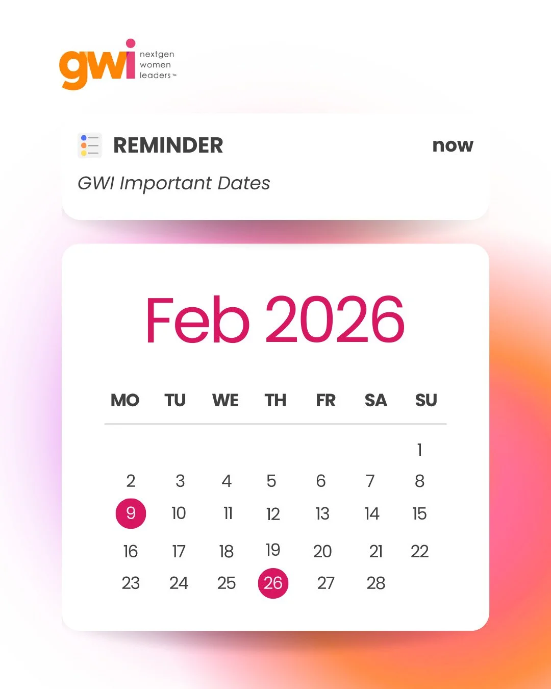 Fresh month. Same goals. New chances to show up for yourself ❄️⁠
Save these February dates &mdash; winter momentum continues.⁠
⁠
February 9 &ndash; Last winter sessions begin⁠
This is the final winter cohort. Enroll for free with code GWI26 and find 