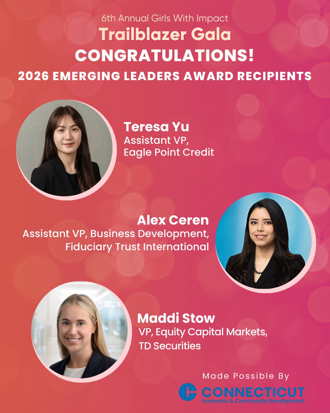 At the 6th Annual Trailblazer Gala, we proudly recognized three exceptional women who are shaping the future of leadership within their firms:⁠
⁠
🏆 Teresa Yu &ndash; Assistant Vice President, Eagle Point Credit⁠
⁠
🏆 Alex Ceren &ndash; Assistant Vic