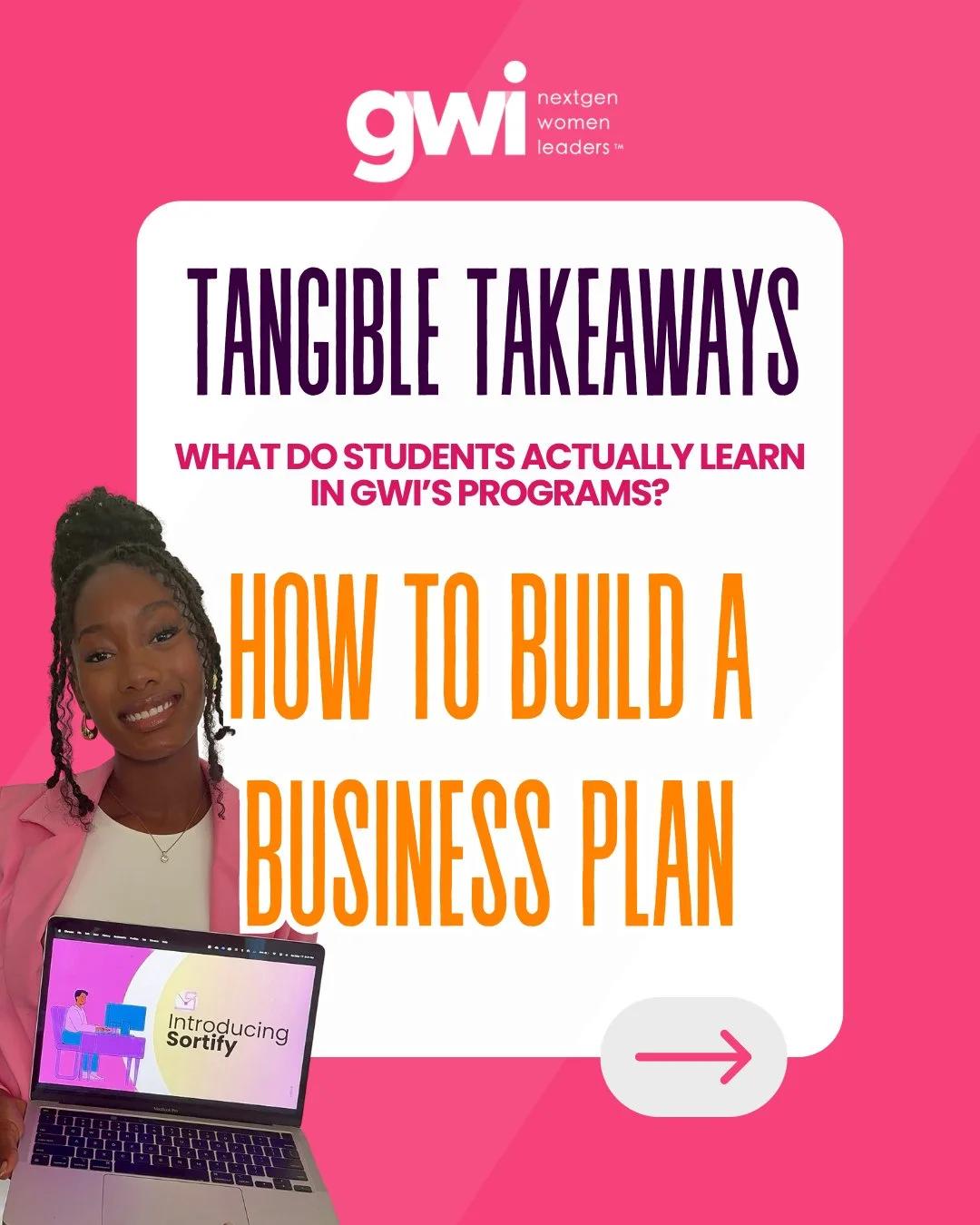 Tangible Takeaways: How to Build a Business Plan⁠
⁠
Everyone&rsquo;s worst fear when signing up for a new course or program is sitting through a lecture that&rsquo;s all style and no substance. ⁠
⁠
GWI&rsquo;s programs offer real takeaways, like clea