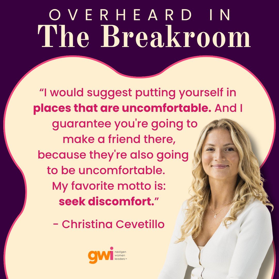 Growth doesn&rsquo;t happen in comfort zones.⁠
⁠
Christina Cevetillo challenged The Breakroom participants to seek discomfort, because that&rsquo;s where connection, confidence, and opportunity are built.⁠
⁠
Sometimes the most powerful step forward i