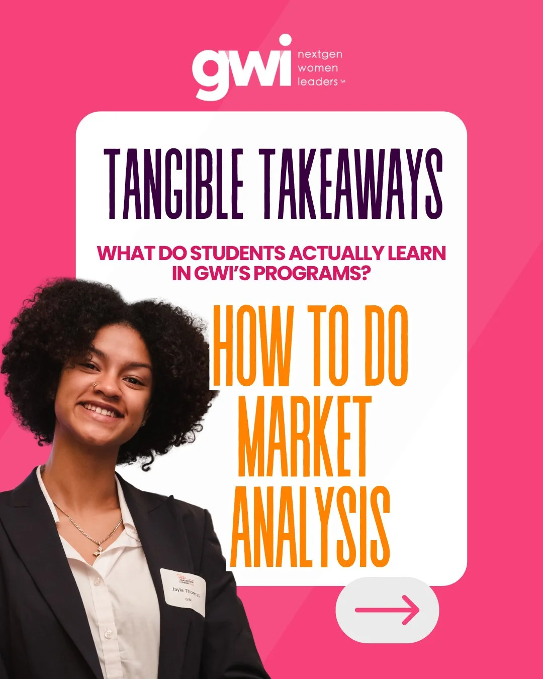 There&rsquo;s a pivotal moment when a young woman is about to sign up for one of our programs that she asks &ldquo;what will I actually learn from this?&rdquo;⁠
⁠
And our answer is: so. many. things. This week, our Tangible Takeaway is: how to perfor