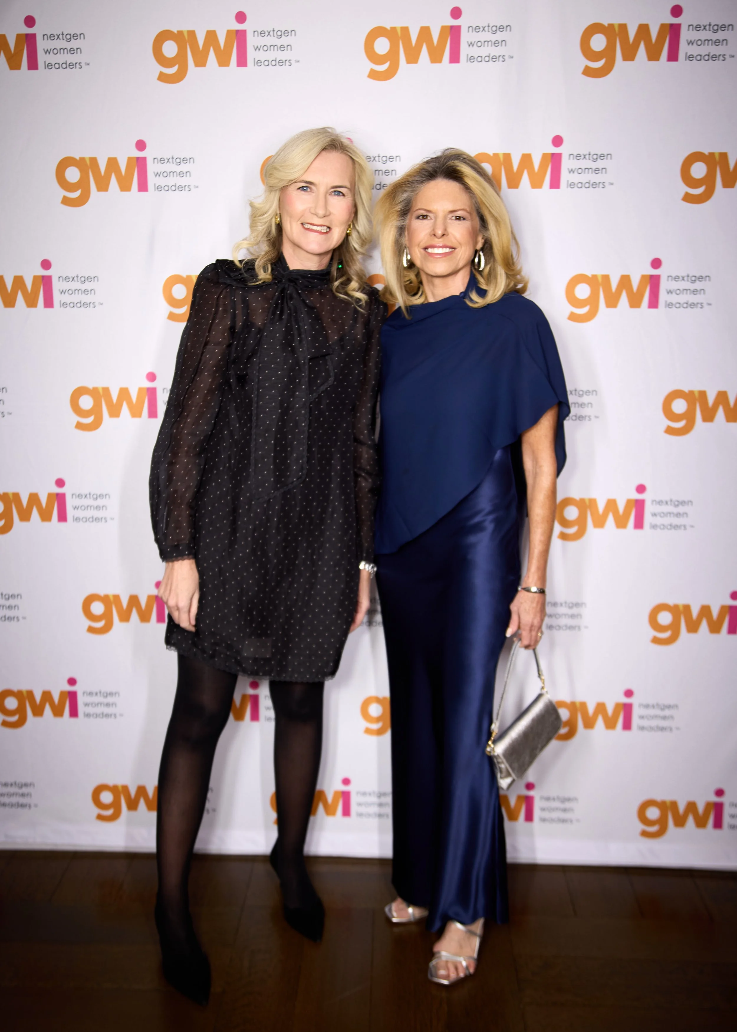 CEO of Hello Sunshine Maureen Polo  with GWI CEO Jennifer Openshaw at the 2026 GWI Trailblazer Gala