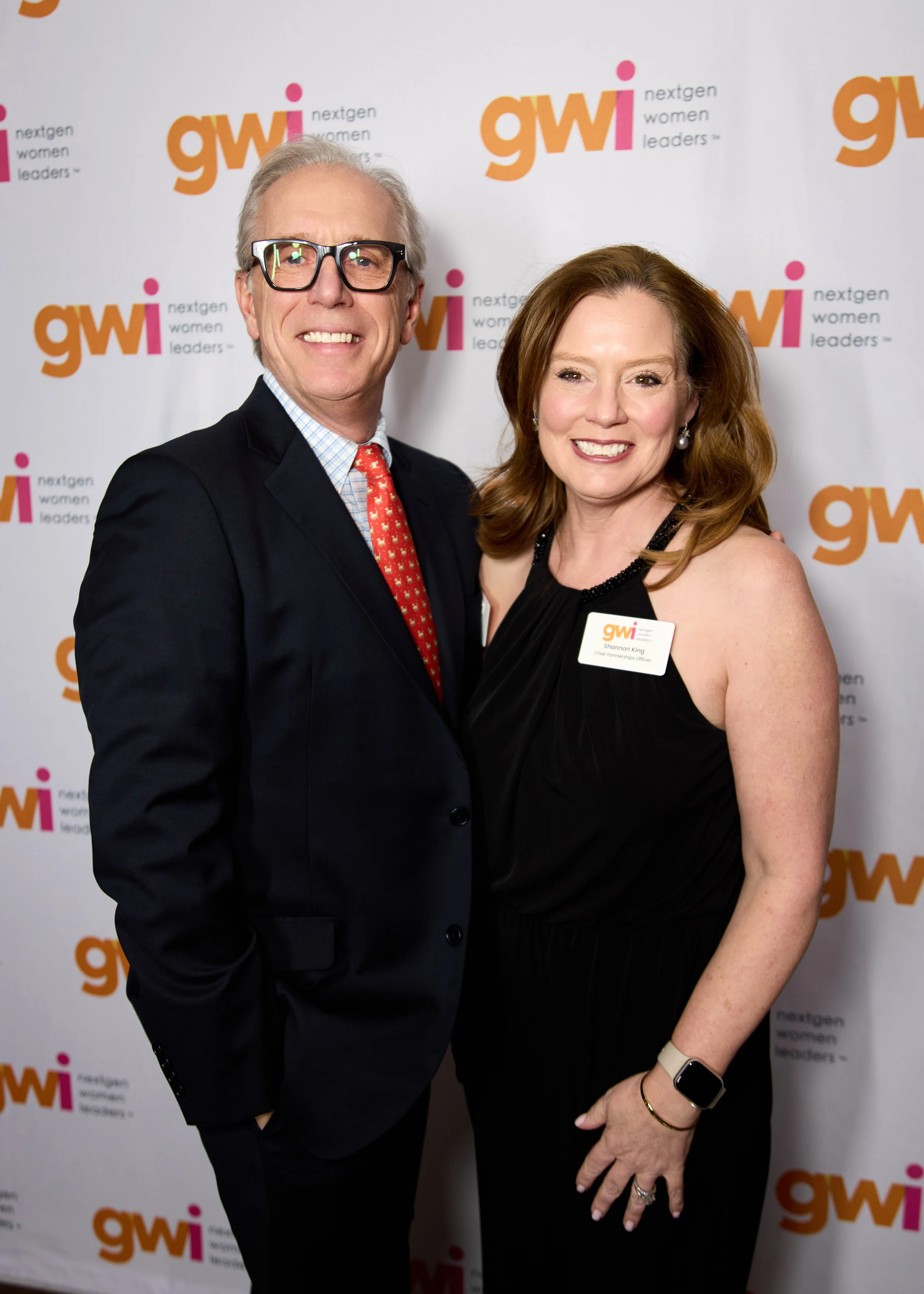 GWI Director of Development and Major Gifts Andrew Amill with GWI Director of Corporate Partnerships Shannon King