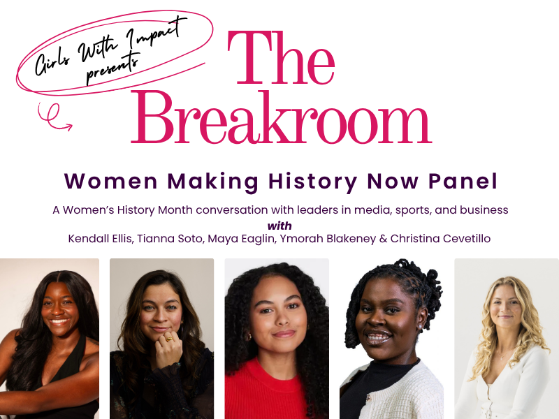 Promotional image for GWI's The Breakroom event for Women's History Month 2026