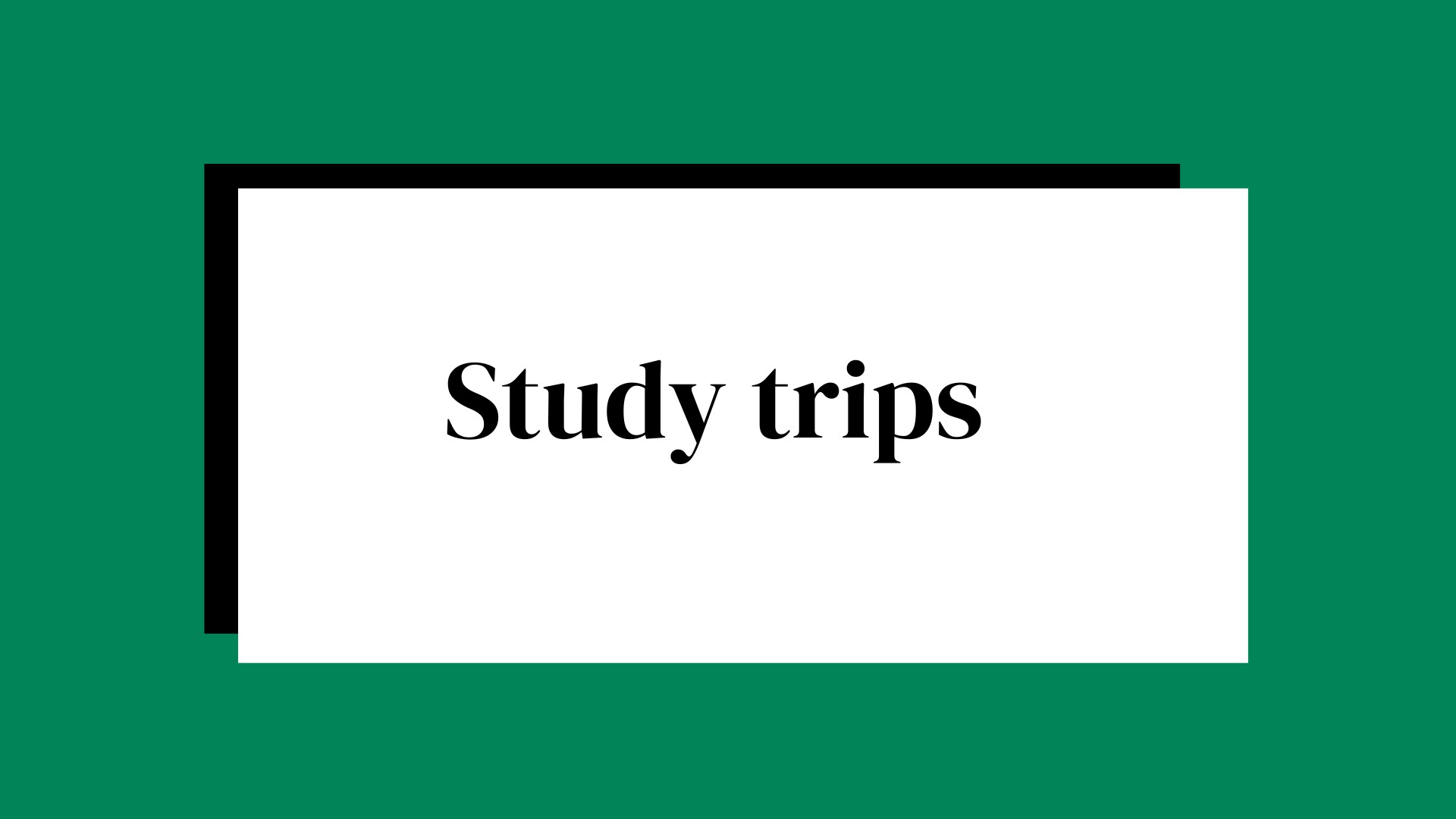 Gareth and Sally’s study trips