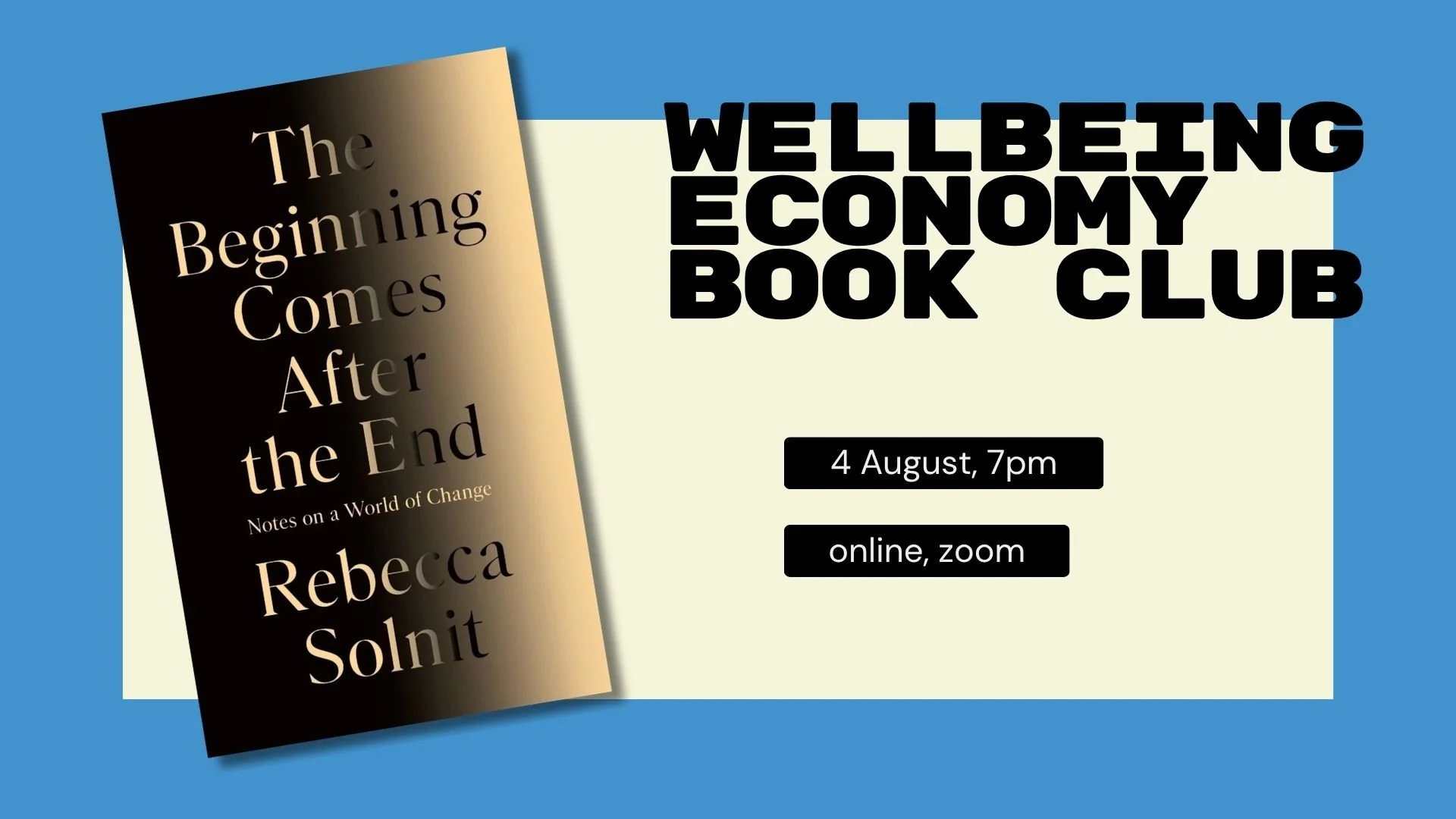 Book Club: The Beginning Comes After the End by Rebecca Solnit 