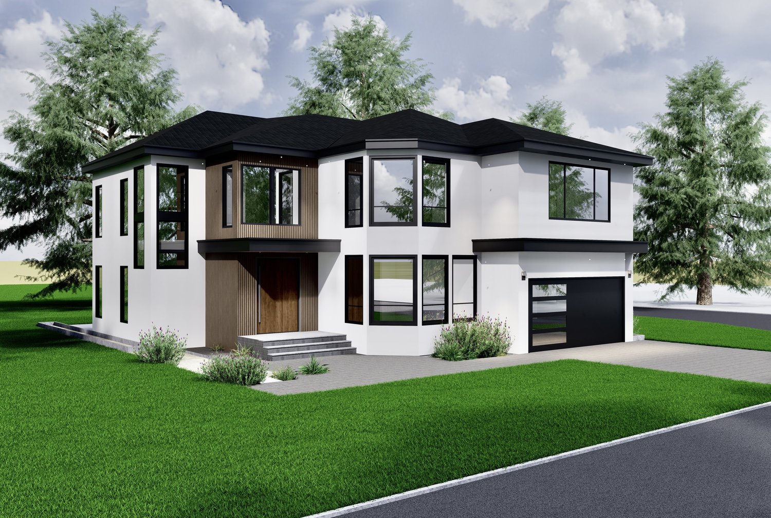 Rendering of 195 Concord Dr, Paramus, NJ: Single-family residence