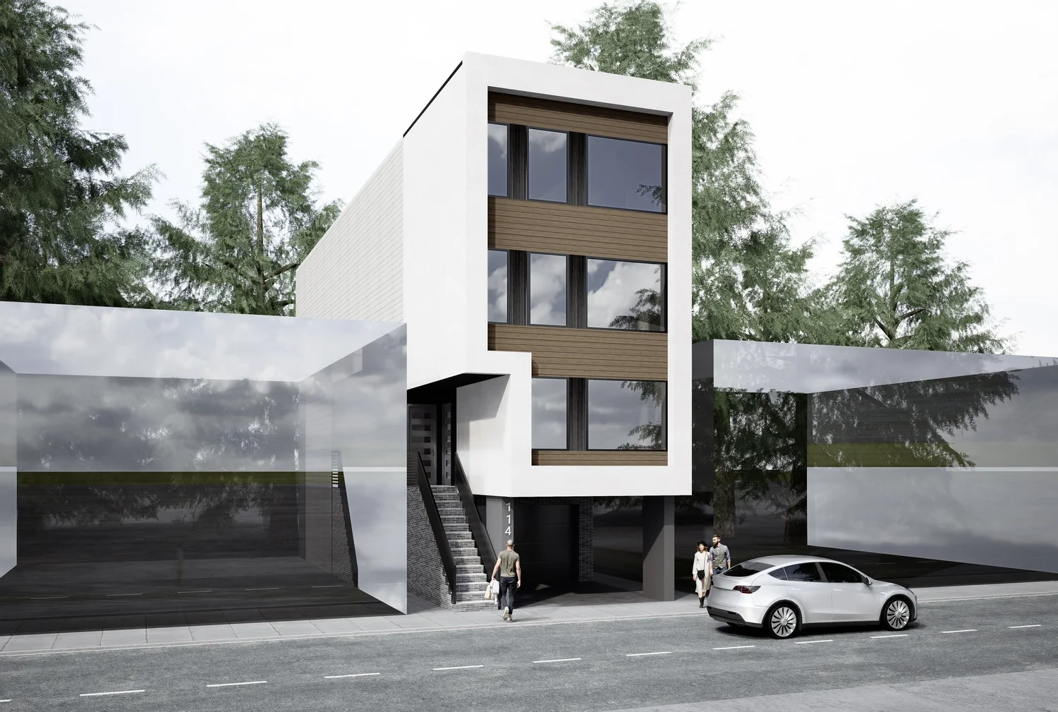 Rendering of 6811 Broadway, Guttenberg, NJ: 3-unit condominium building