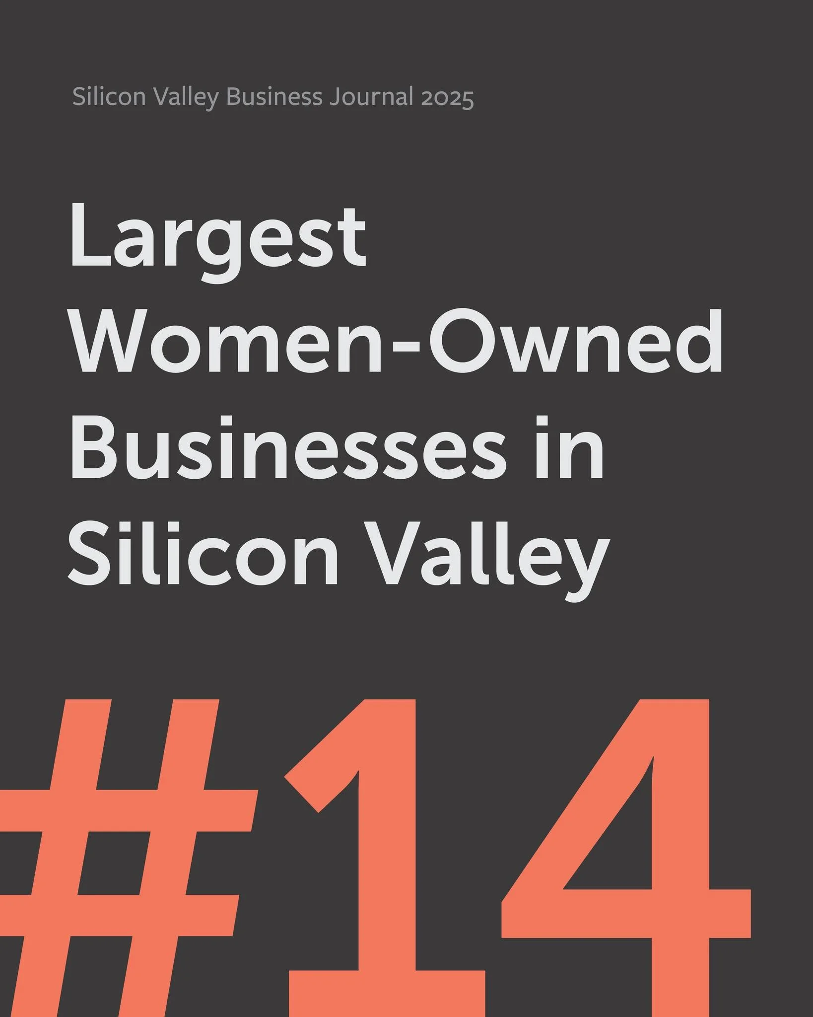 🎉We are so excited to announce we made the list of largest women-owned businesses in the Silicon Valley! We are proud to be woman-owned and grateful to be listed next to so many other incredible businesses. Congratulations AP+I team! 👏
