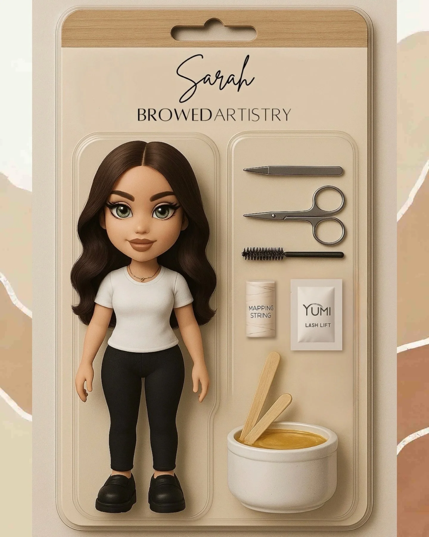 Your limited edition Browed Artistry Doll ✨ She magically transforms one brow &amp; lash at a time! Perfectly packaged with all the essentials &mdash; because beauty is in the details 😍

This trend is so cute I had to jump on it 🤪

#FolsomBrows #Fo