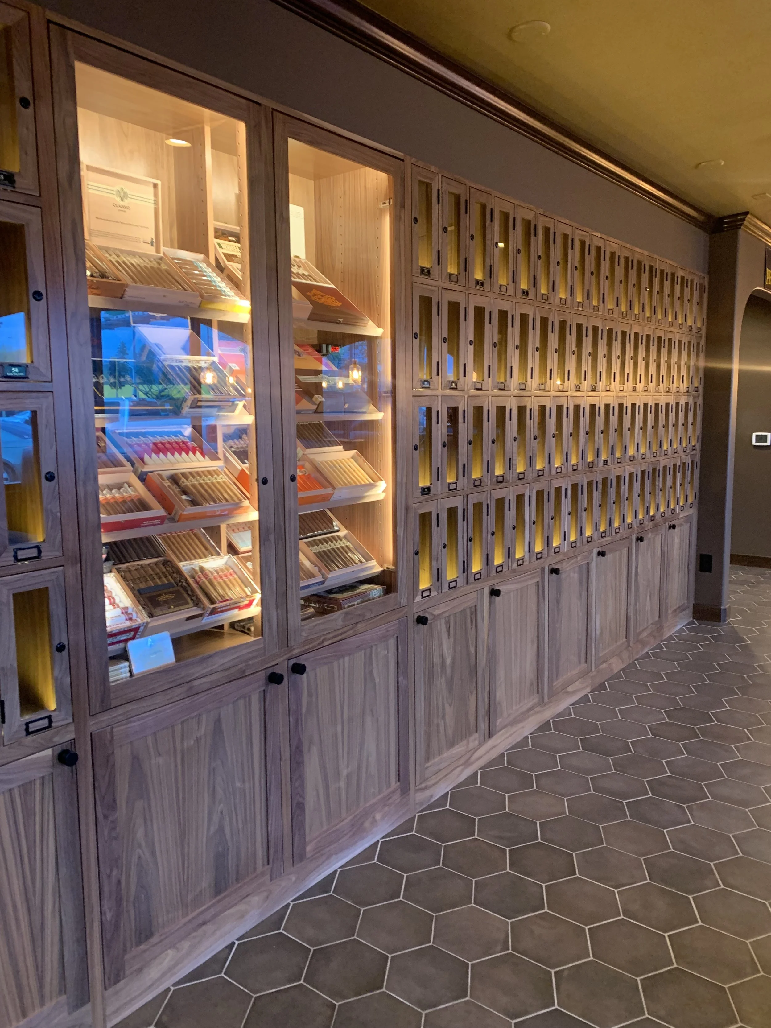 Design, build and install of private whisky lockers and humidor