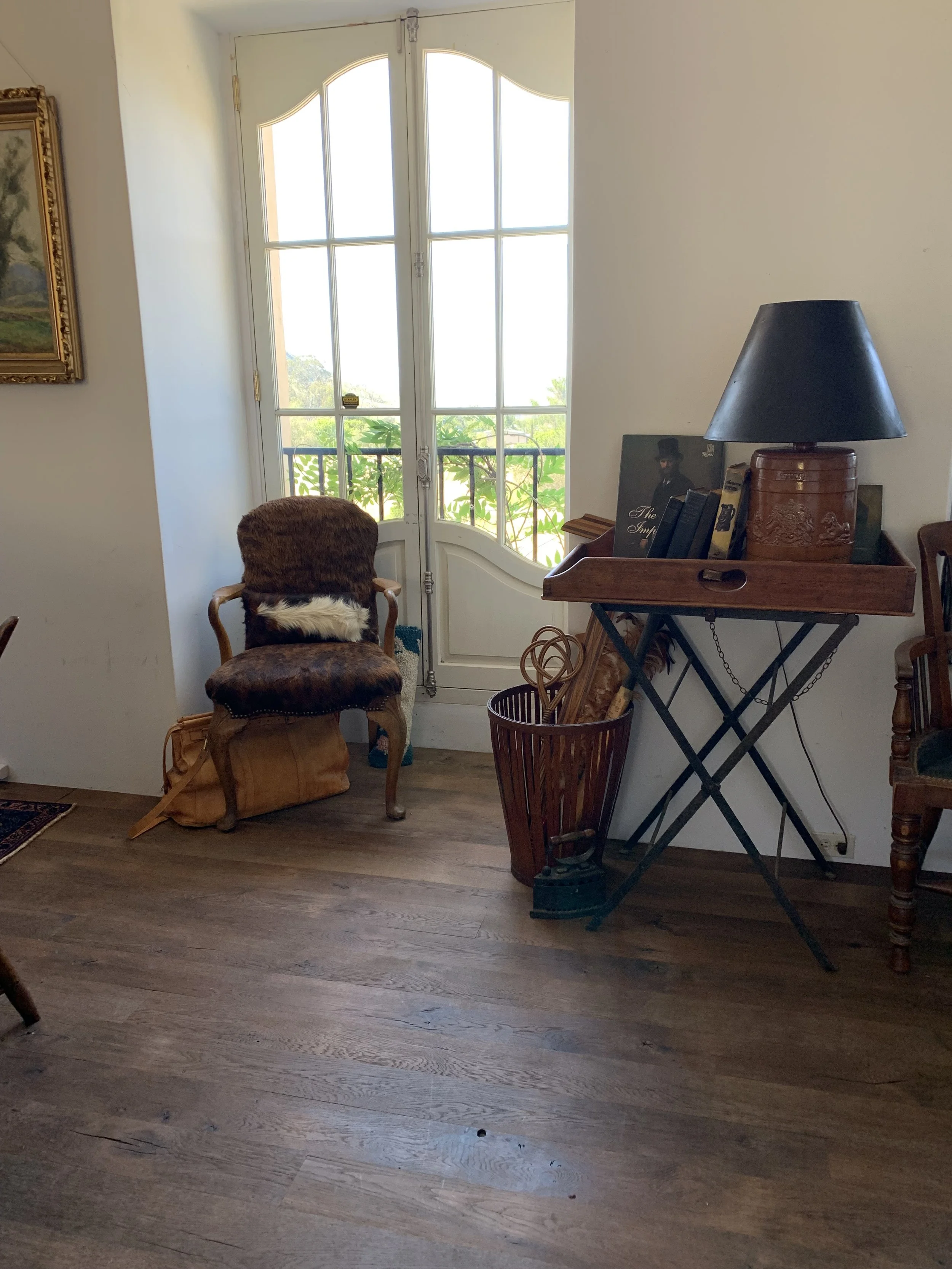 Custom floor instal using wine flavor sticks