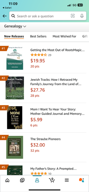 Genealogy New Releases, Amazon, #2.png