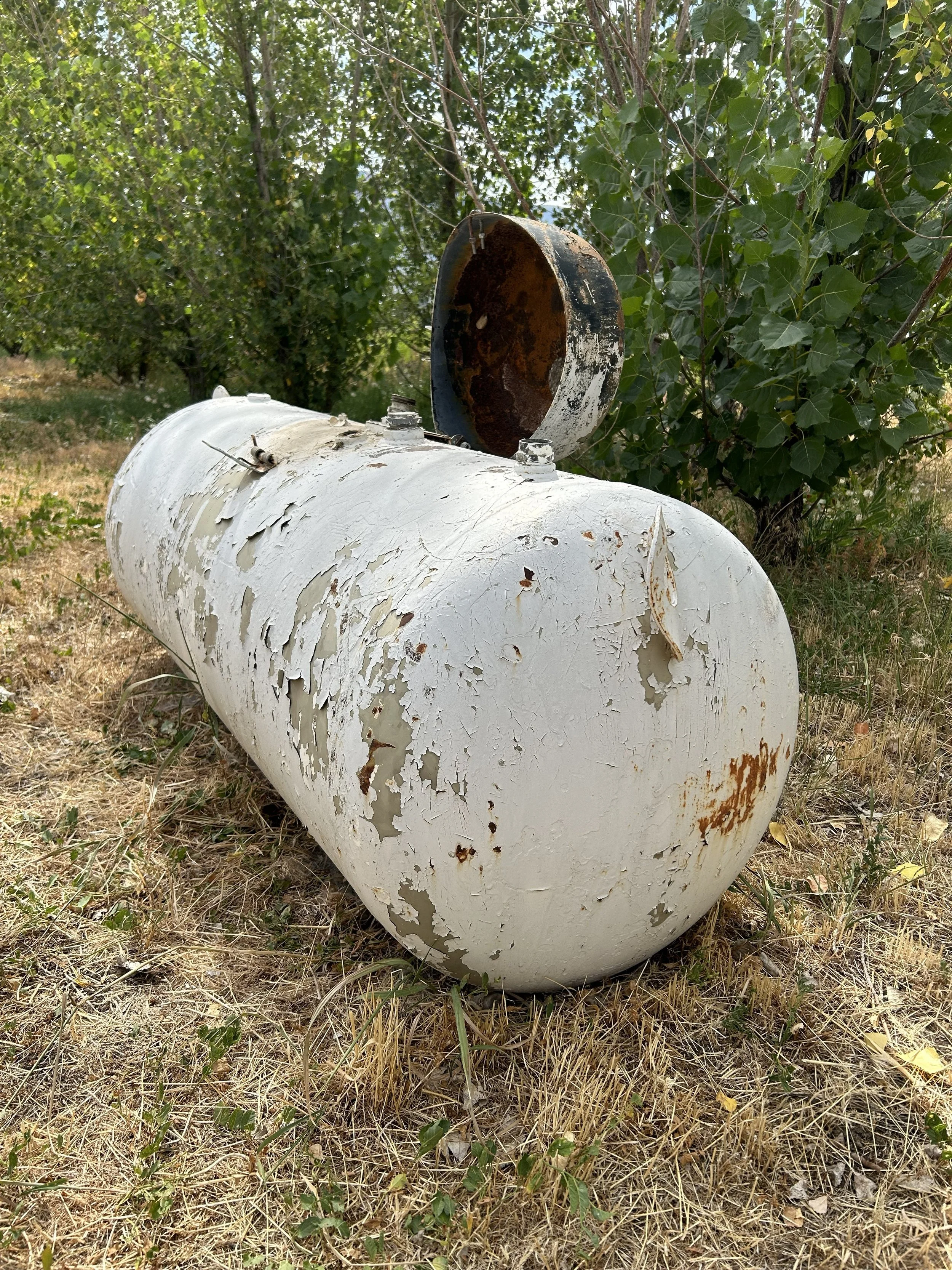 Propane holding tank removal in Cache County Utah