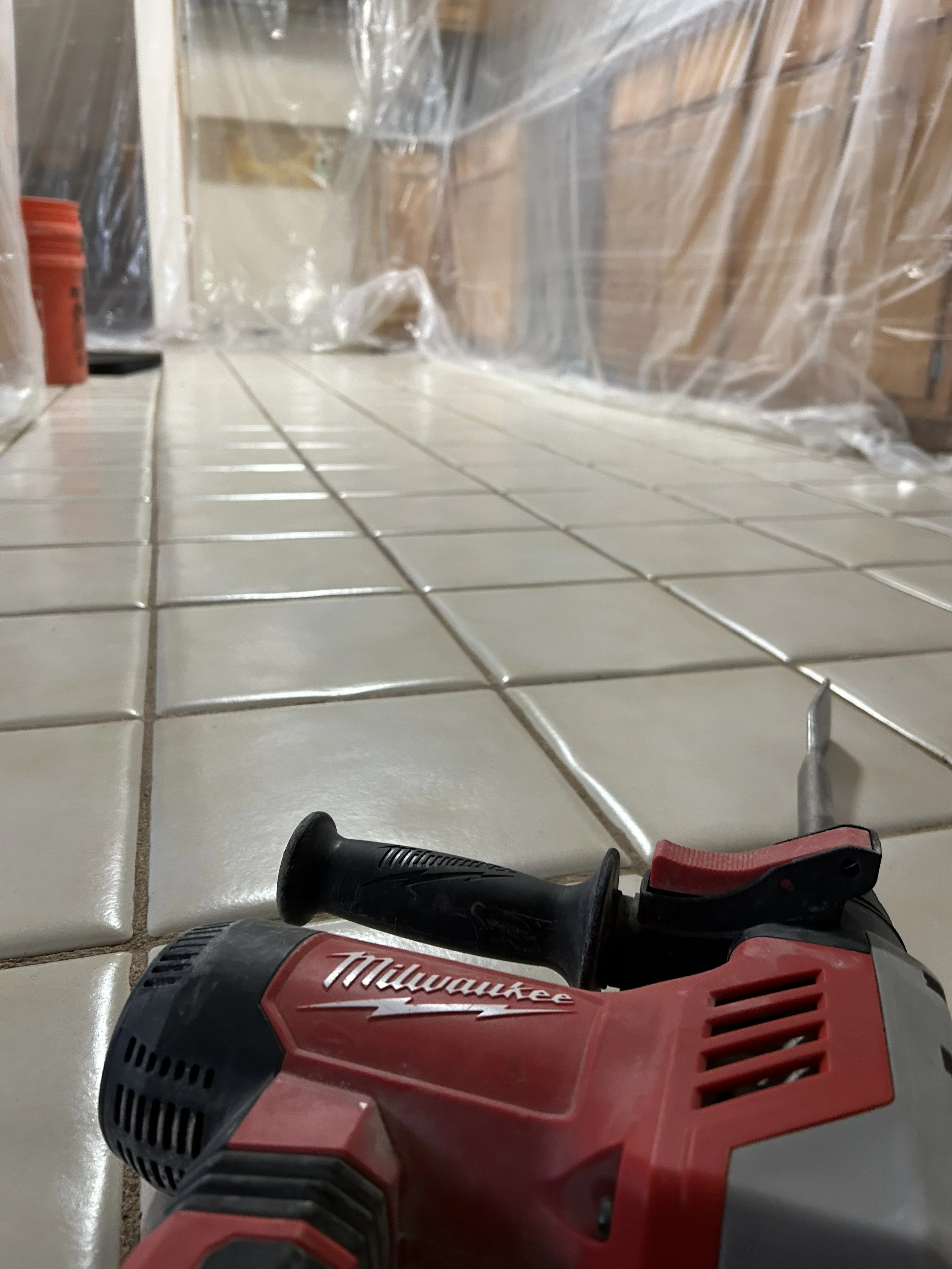Tile flooring removal in Logan, Cache Valley, Utah