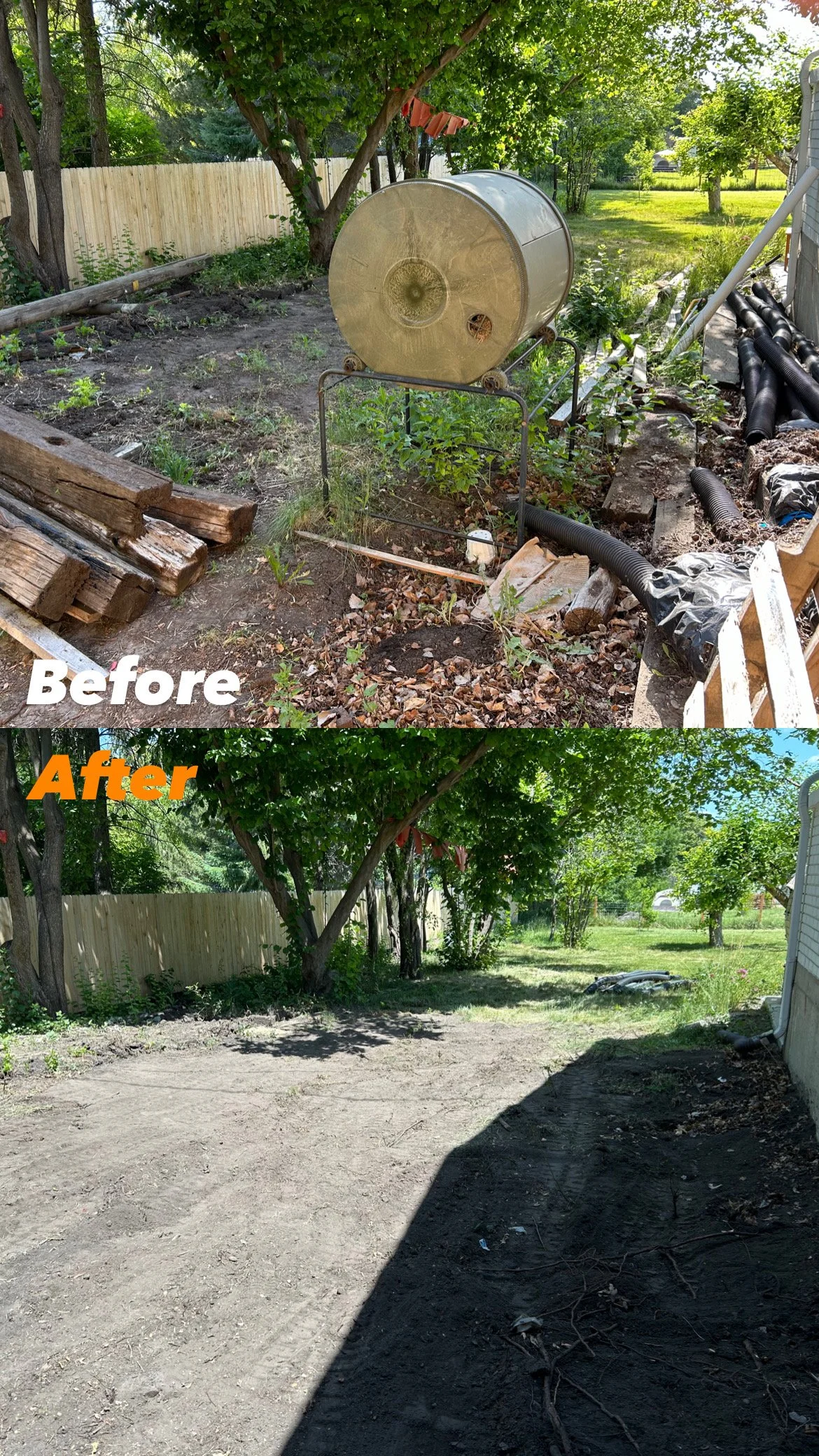 Backyard Cleanup in Mendon, Utah