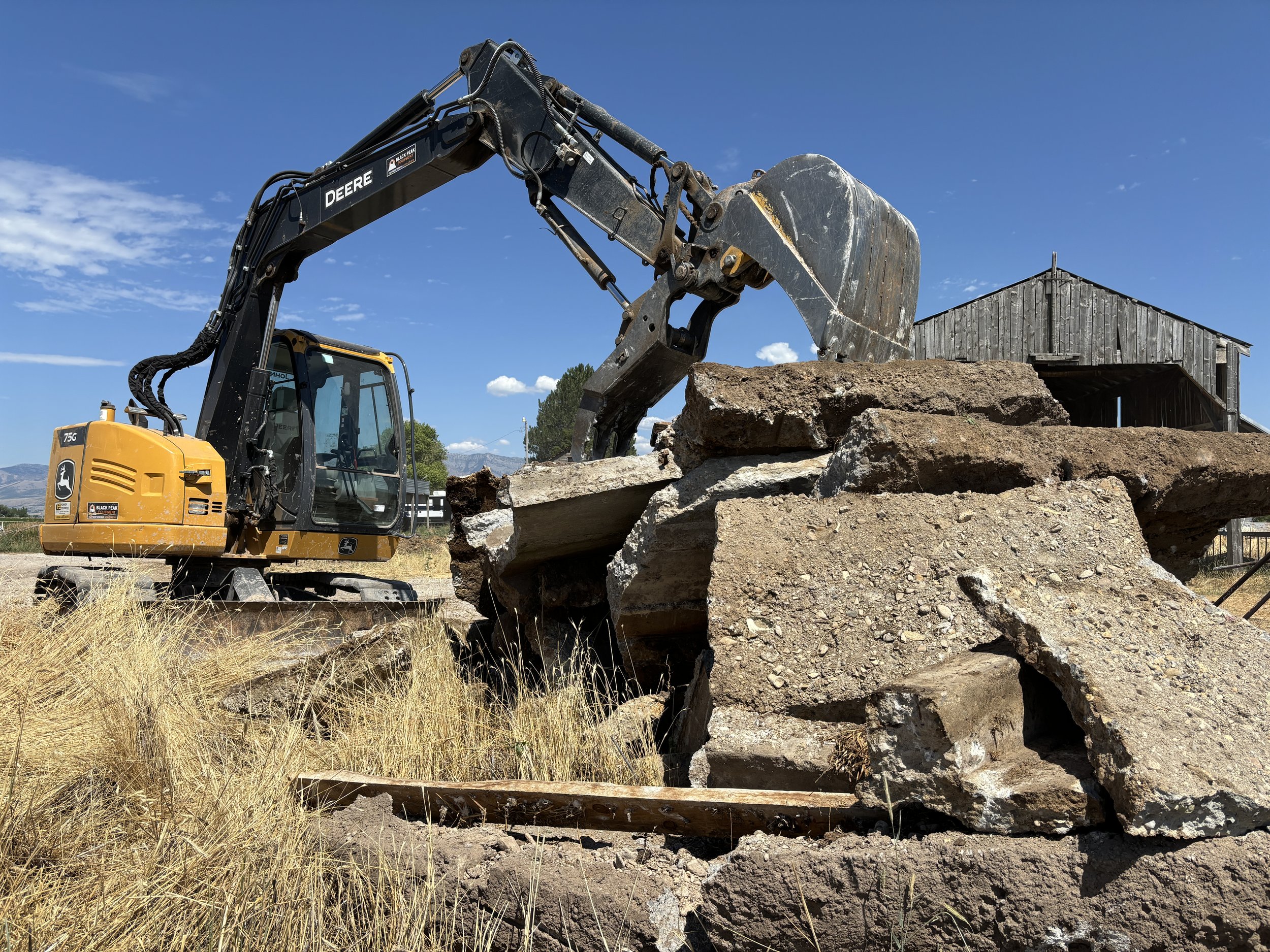 Concrete demolition in Logan Cache County Utah
