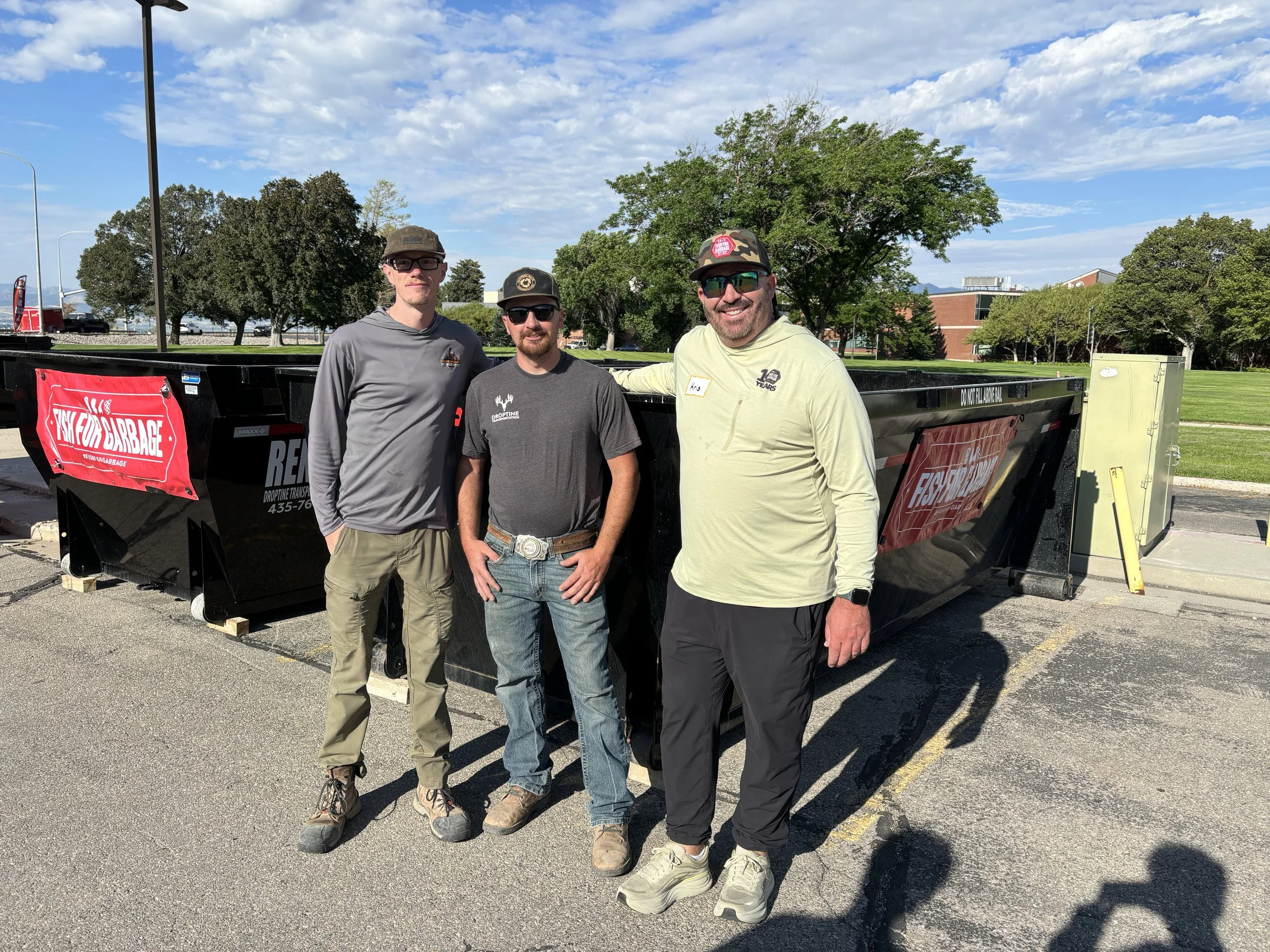 Cache Hauling and Demo volunteers with Fish for Garbage in Logan Utah
