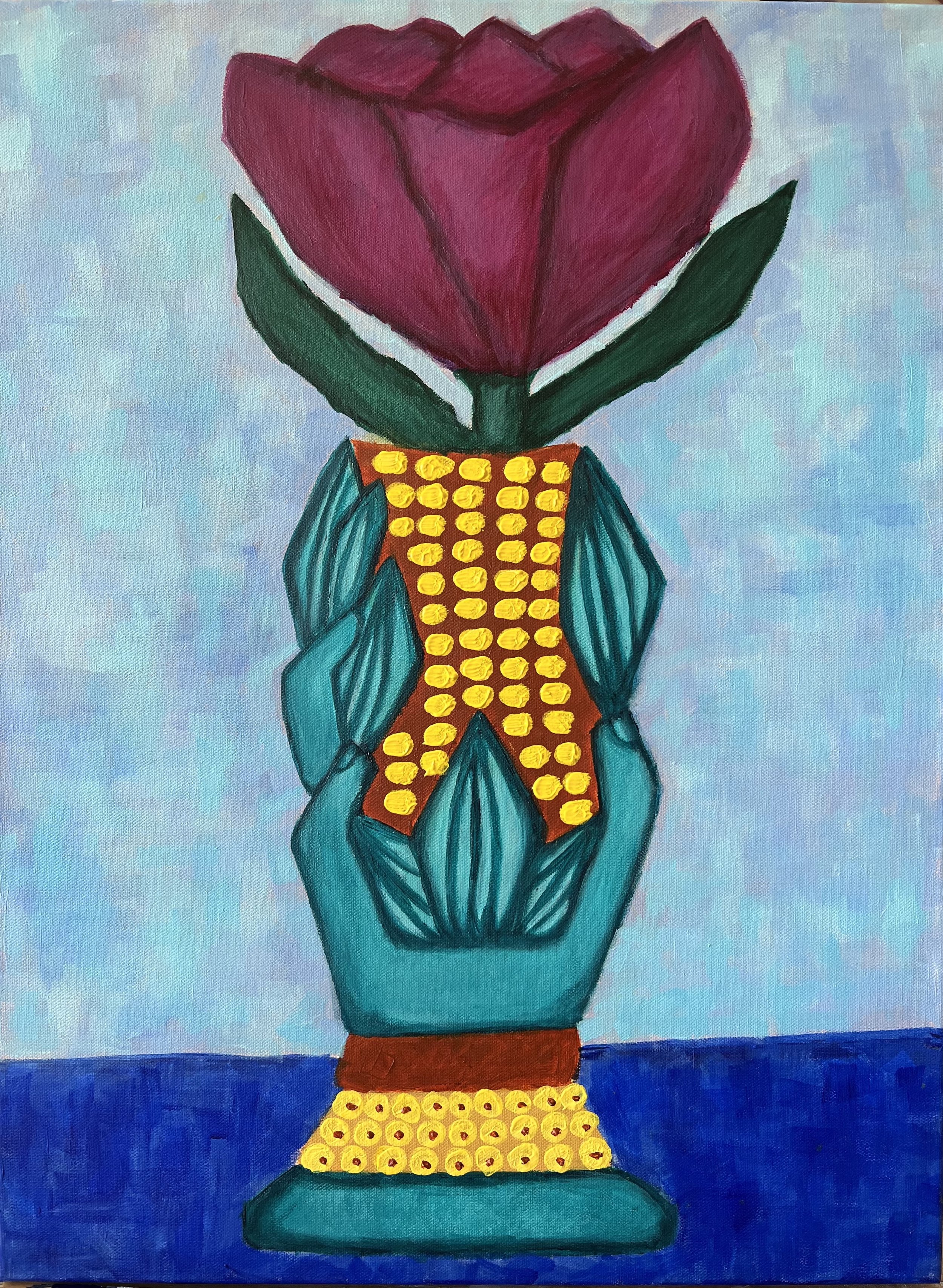 Heirloom Vase and Single Tulip 18"x24" Acrylic on Canvas
Gifted