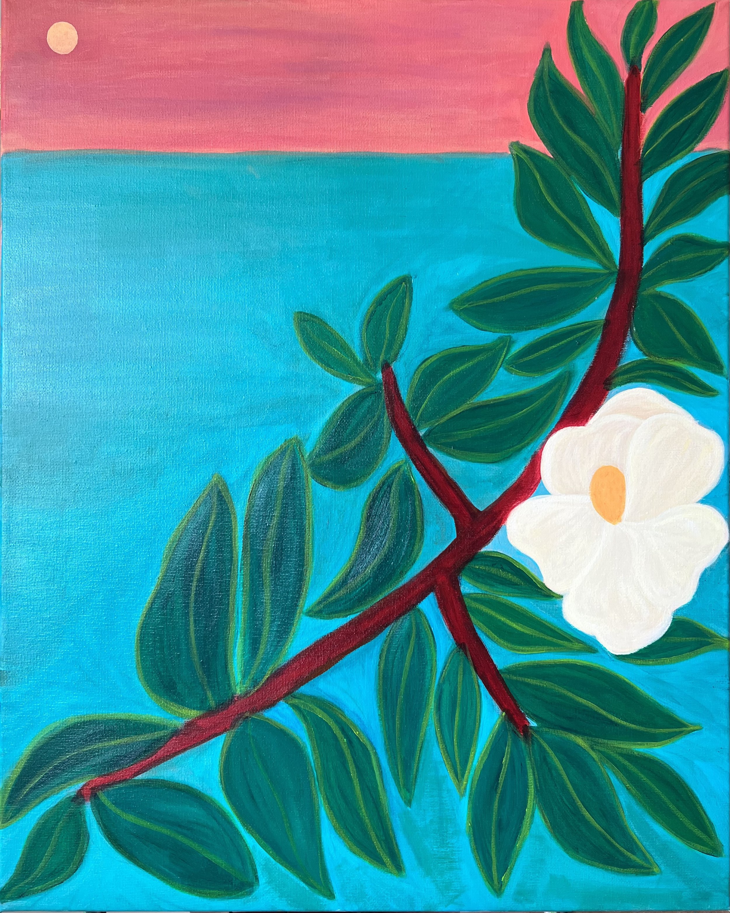 Magnolia Tree and the Moon 16"x20" Acrylic on Canvas
Price Upon Request