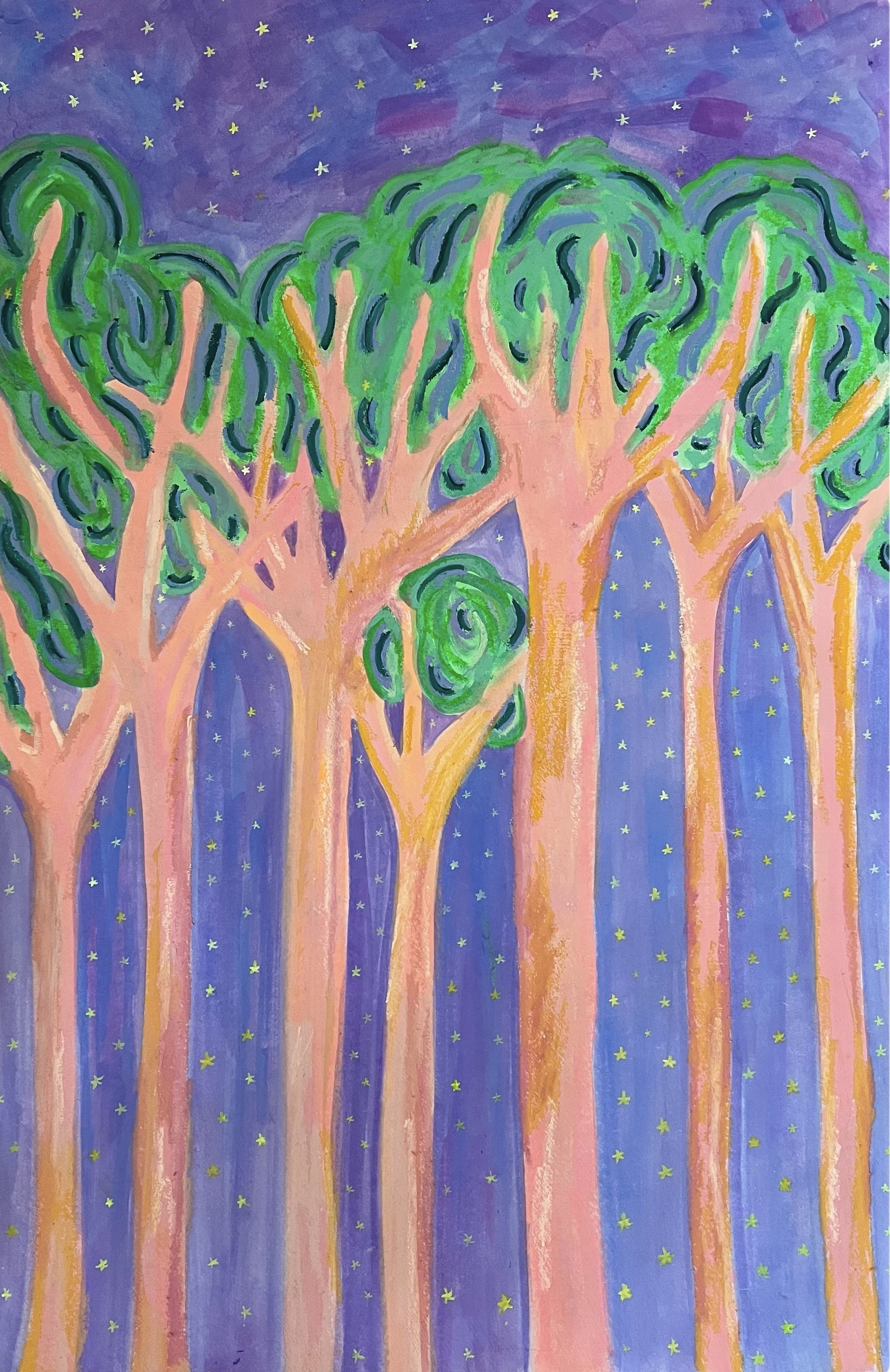 See the Stars 18"x36" acrylic paint and oil pastel on Korean Hanji Paper
Price Upon Request