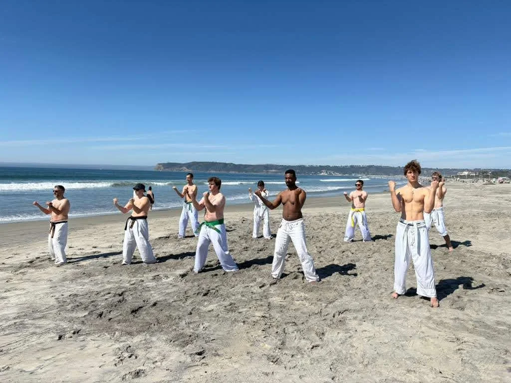 Performing Sanchin Kata on the Beach