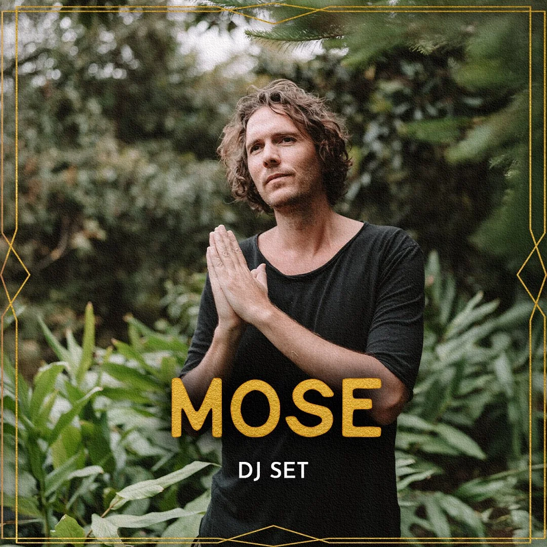 Mose weaves ephemeral chanting of sacred songs and calls to love, kindness and compassion, often bringing in live musicians to create something improvisational connected with that particular place and time.
