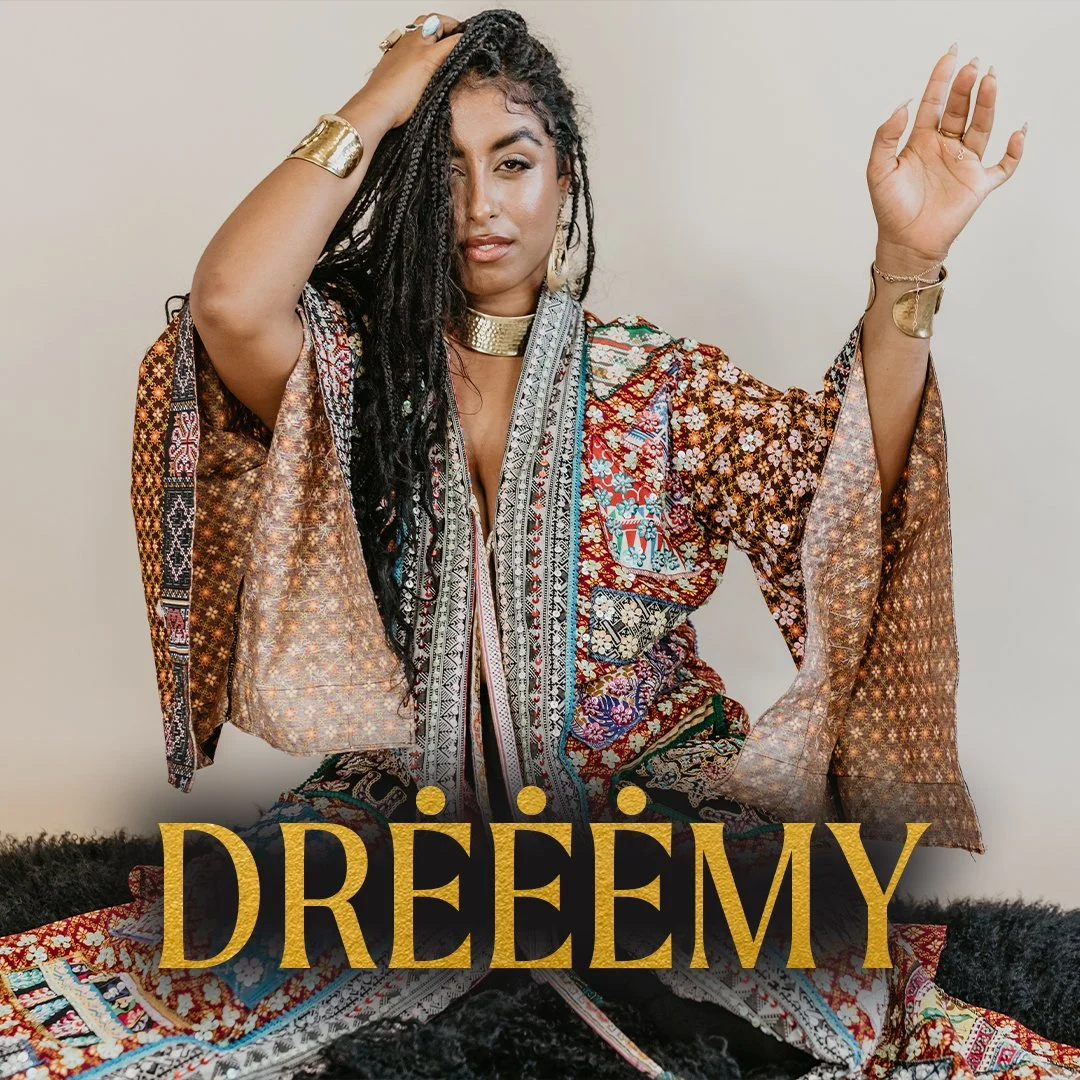 DREEEMY is a multi-dimensional producer, performer, and ceremonial architect who brings the esoteric soul of Sonic Alchemy. She guides students through intention-setting practices, ancestral remembrance rituals, voice activation, and artistic emergen