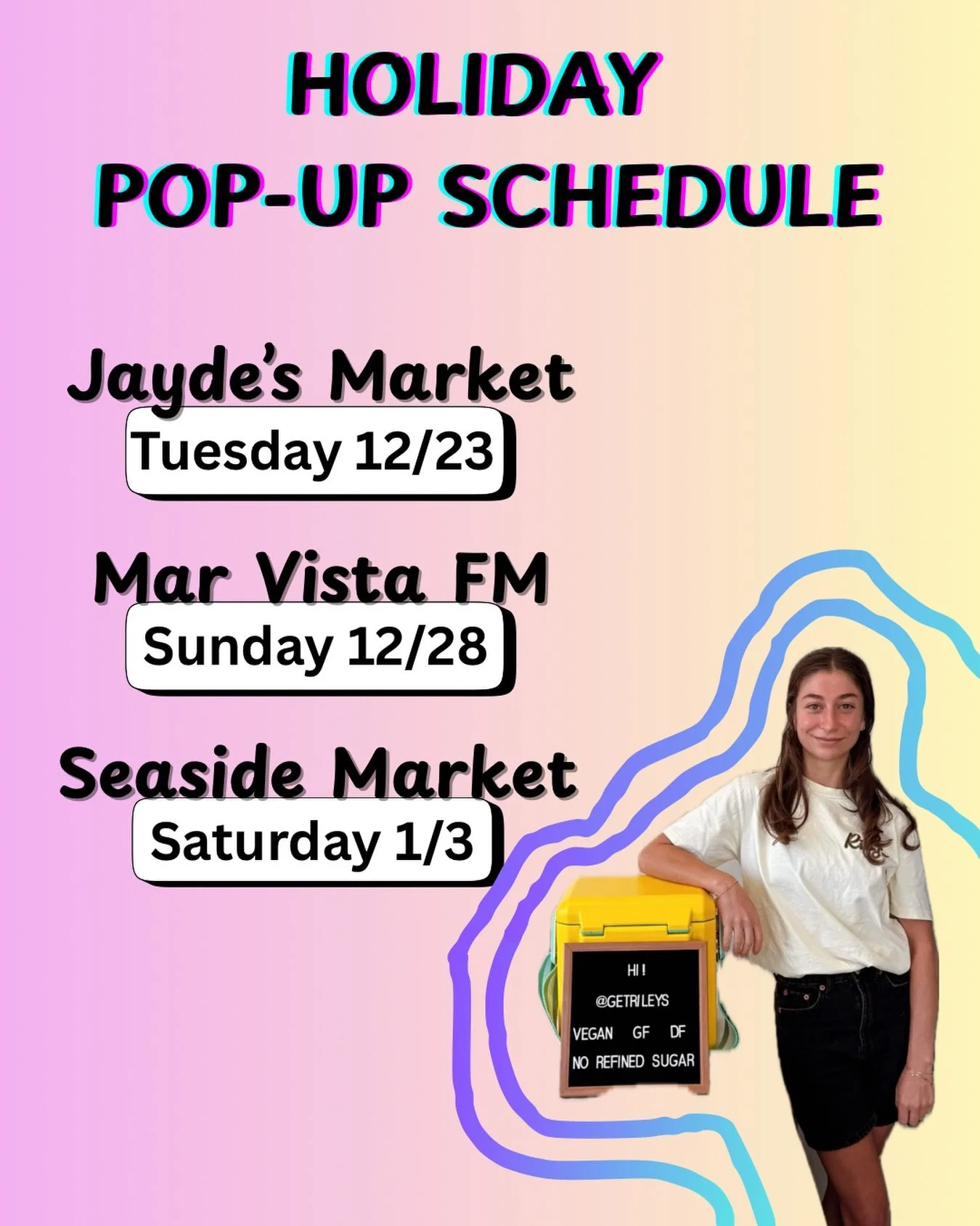 Holiday pop-up season is here! 🎊

Come say hi, grab your favorite Riley&rsquo;s dressings, and shop local this season 

P.S. your gluten-free and/or vegan fam will thank you for it 😉