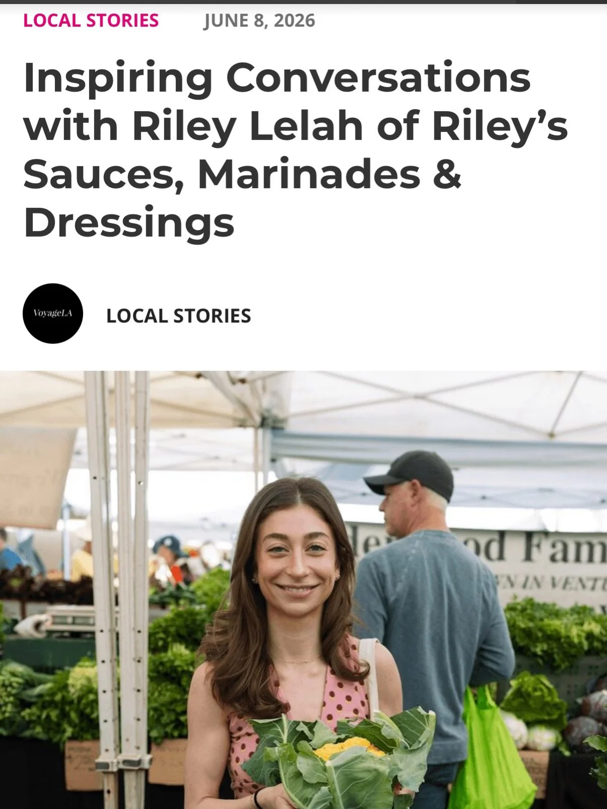 We&rsquo;re incredibly grateful to Voyage LA for taking the time to share our story! 💚

Building Riley&rsquo;s has been such an exciting journey, and it means so much to be recognized alongside so many inspiring local entrepreneurs and small busines