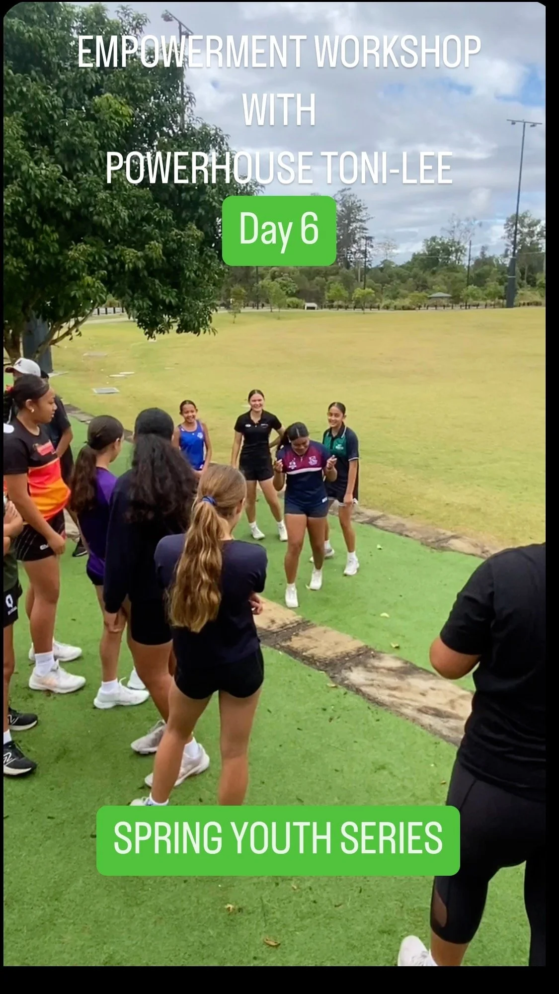 Day 6- A huge thank you to a leader of her generation and as we were shown today an inspiration to many. Toni-lee you are wise beyond your years and we are excited to see where life leads you!! A massive thank you to all our volunteers, parents, spon