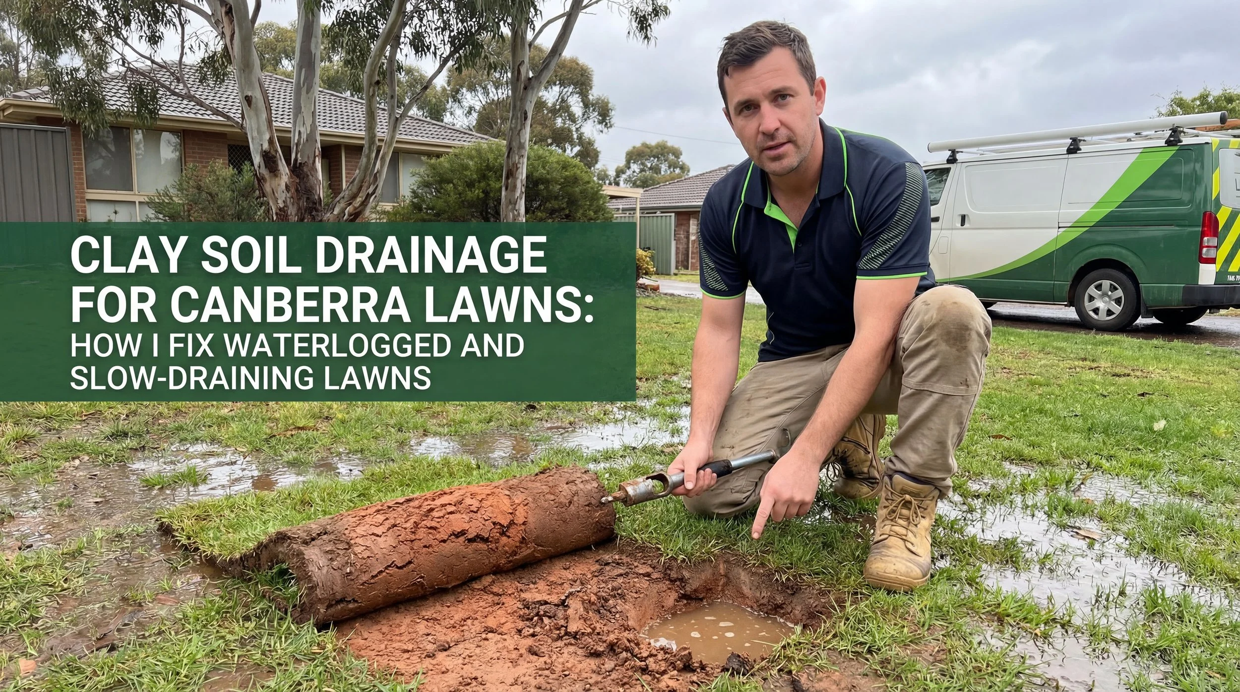 Clay Soil Drainage for Canberra Lawns: How I Fix Waterlogged and Slow-Draining Lawns