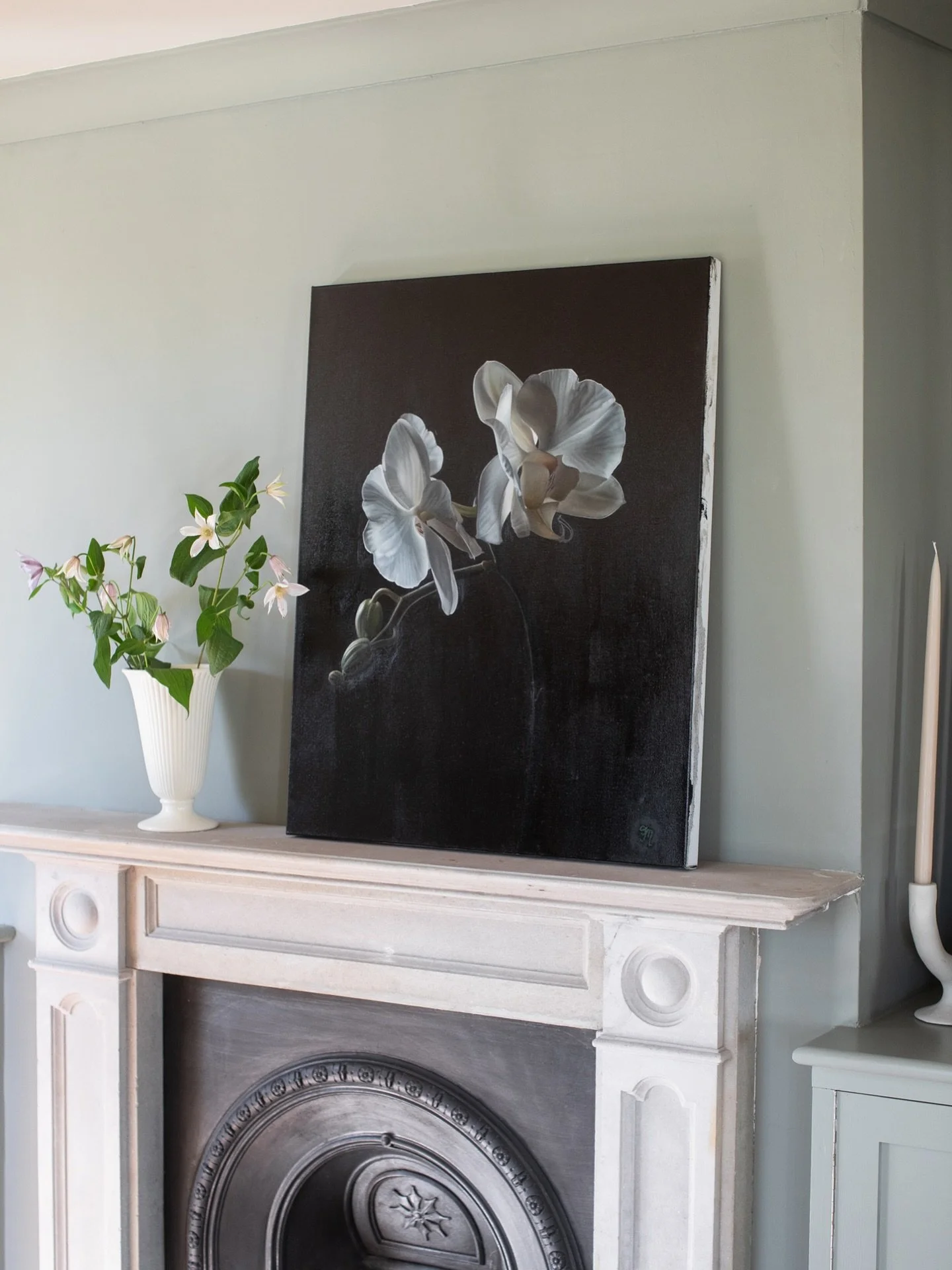 🕊️ Ethereal Grace | Oil on linen | 80 &times; 63 cm

There are flowers you remember&mdash;not for their colour or shape, but for the way they felt. The hush in the room. The pause in your breath. The way light caught a curve and held it, briefly, li