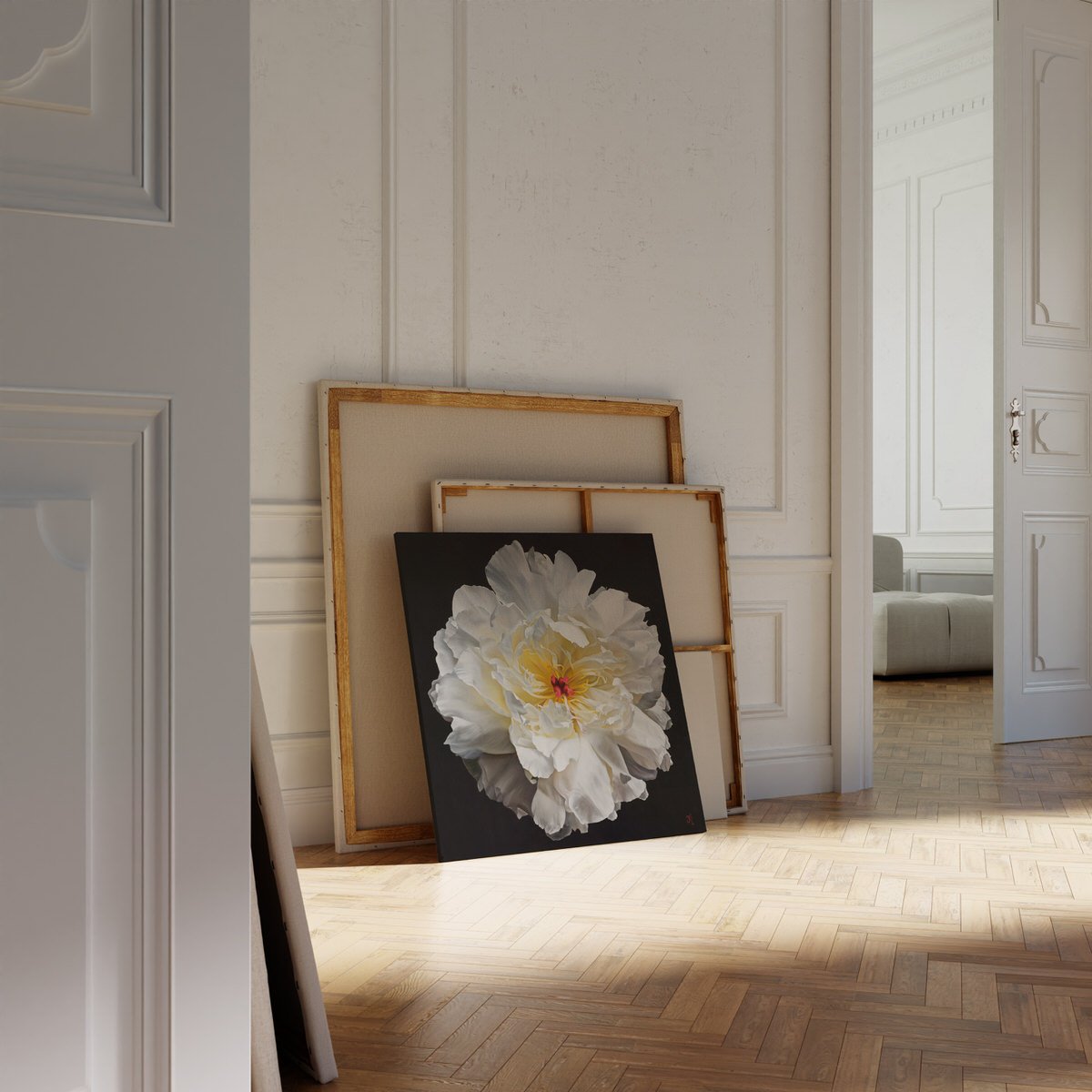 trish-mitchell-white-flower-luminous-grace-art-painting