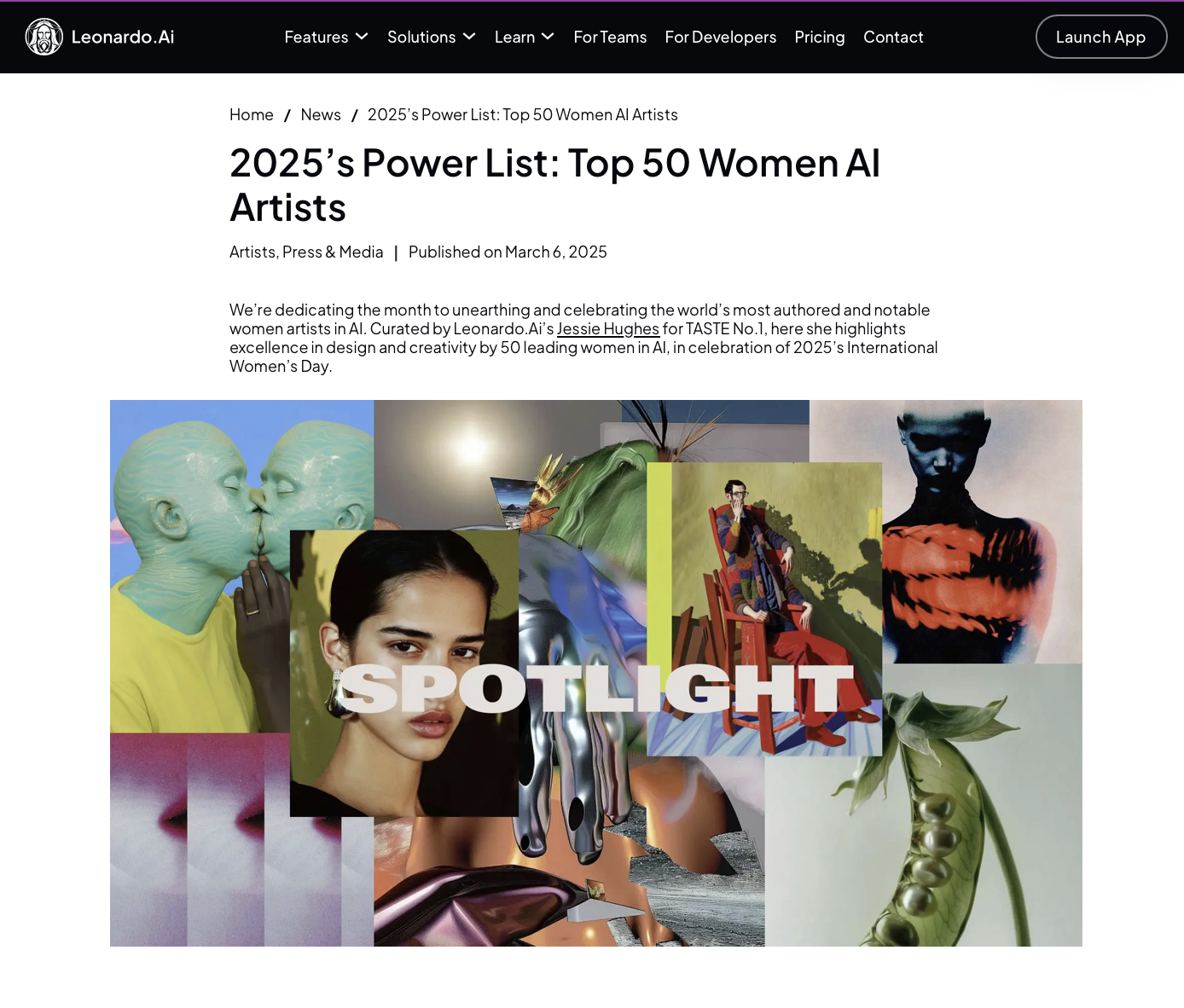 LEONARDO.AI'S 2025 POWER LIST: TOP 50 WOMEN AI ARTISTS