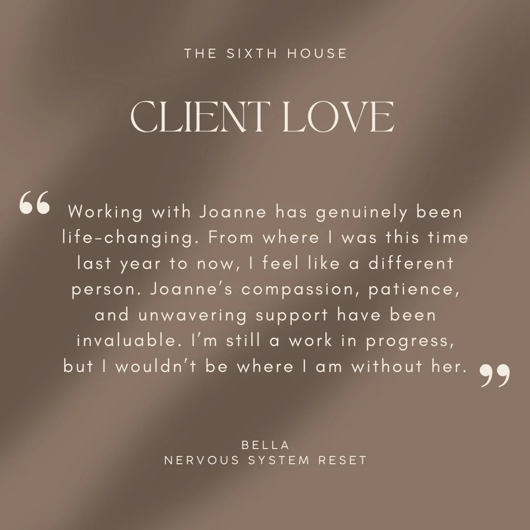 There is nothing more powerful than a woman reconnecting with her body and remembering she is safe within herself. 

Watching my clients regulate and come home to themselves is why I do this work.

This client came to me after receiving unexpected he