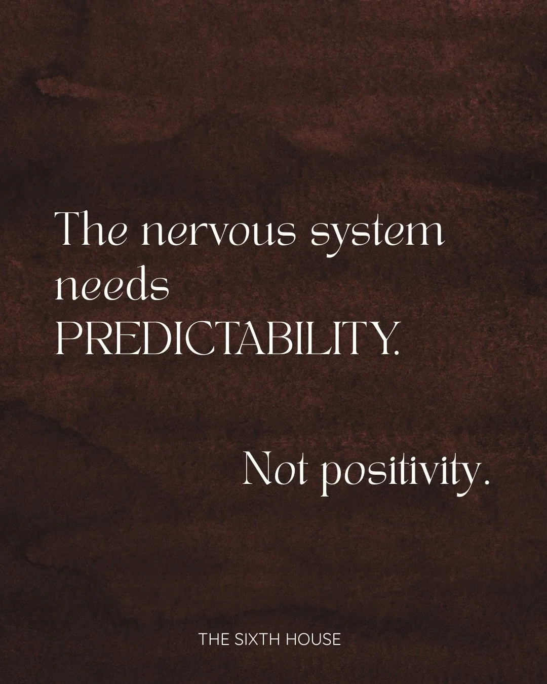 When life feels unpredictable, the nervous system begins scanning the environment for stability.

This is how our physiology works. Our bodies evolved to look for patterns and rhythms in the world around us. 
These patterns signal that the environmen