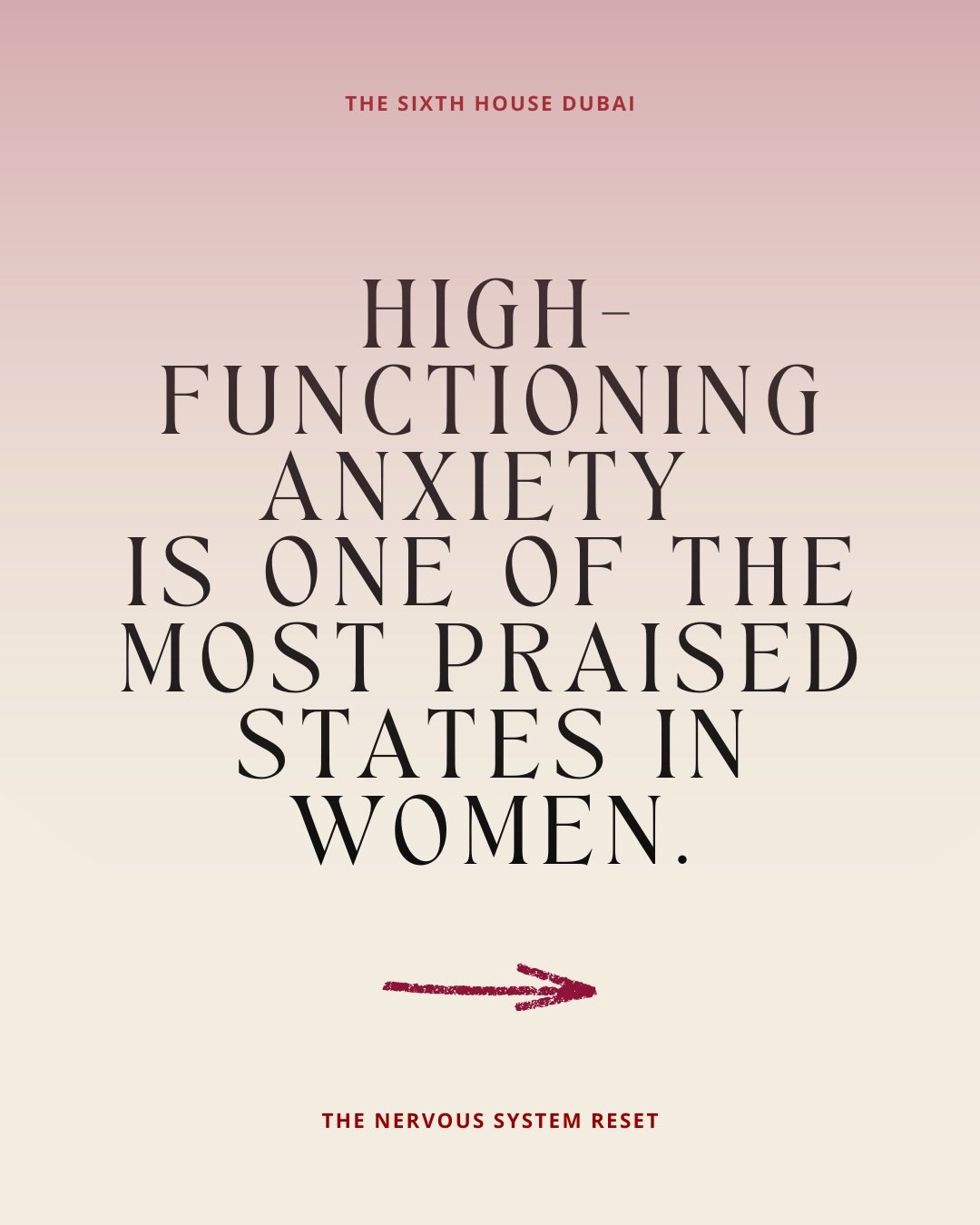 There&rsquo;s a version of anxiety that doesn&rsquo;t look like anxiety. It looks like capability. Responsibility. Composure.

And it&rsquo;s often the most overlooked. Especially amongst women.

Not because it isn&rsquo;t felt, but because it&rsquo;