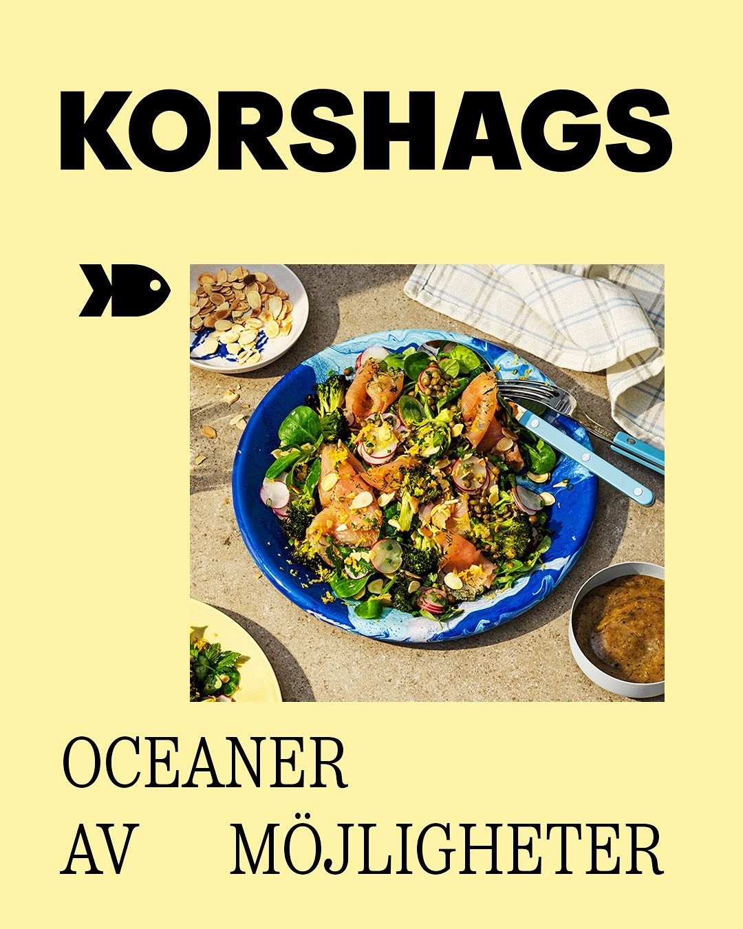 Korshags 2.0 &auml;r h&auml;r! 🐟
Sedan 1937 har vi utforskat oceaner av smaker och m&ouml;jligheter i Falkenberg. Idag rymmer vi tre generationer av kunskap, hantverk och nyfikenhet &ndash; och v&aring;r k&auml;rlek till r&aring;varorna, maten och h