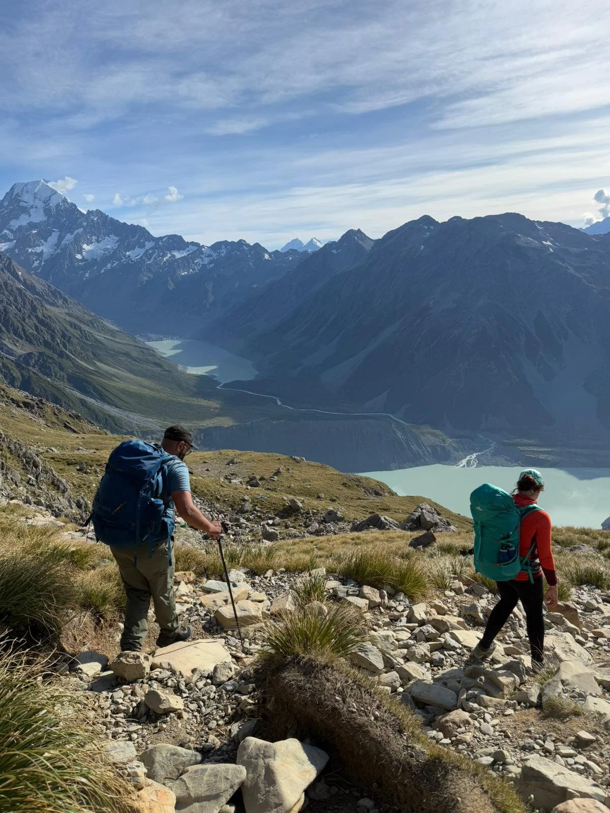 Our adventure down from Mueller Hut on a gorgeous ( but insanely warm) summer day.