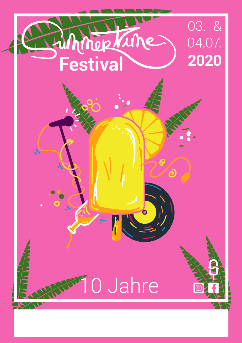 Summertime Festival 2020 - Posterdesign (Layout & Motiv)