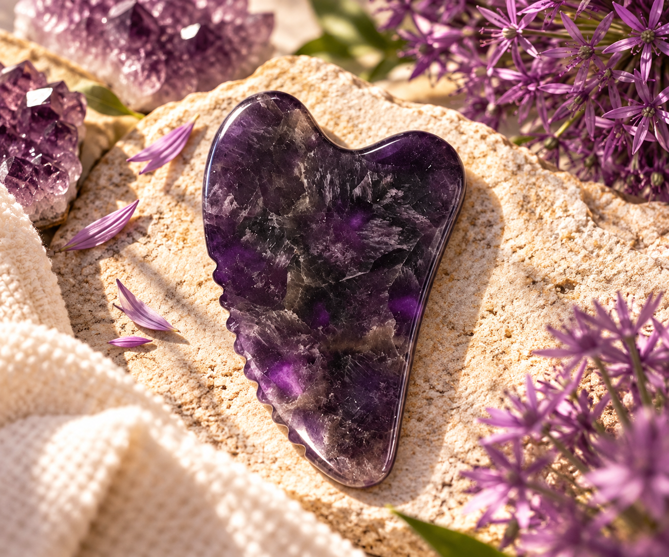 Amethyst Facial Gua Sha Tool - The Skin Whisperers