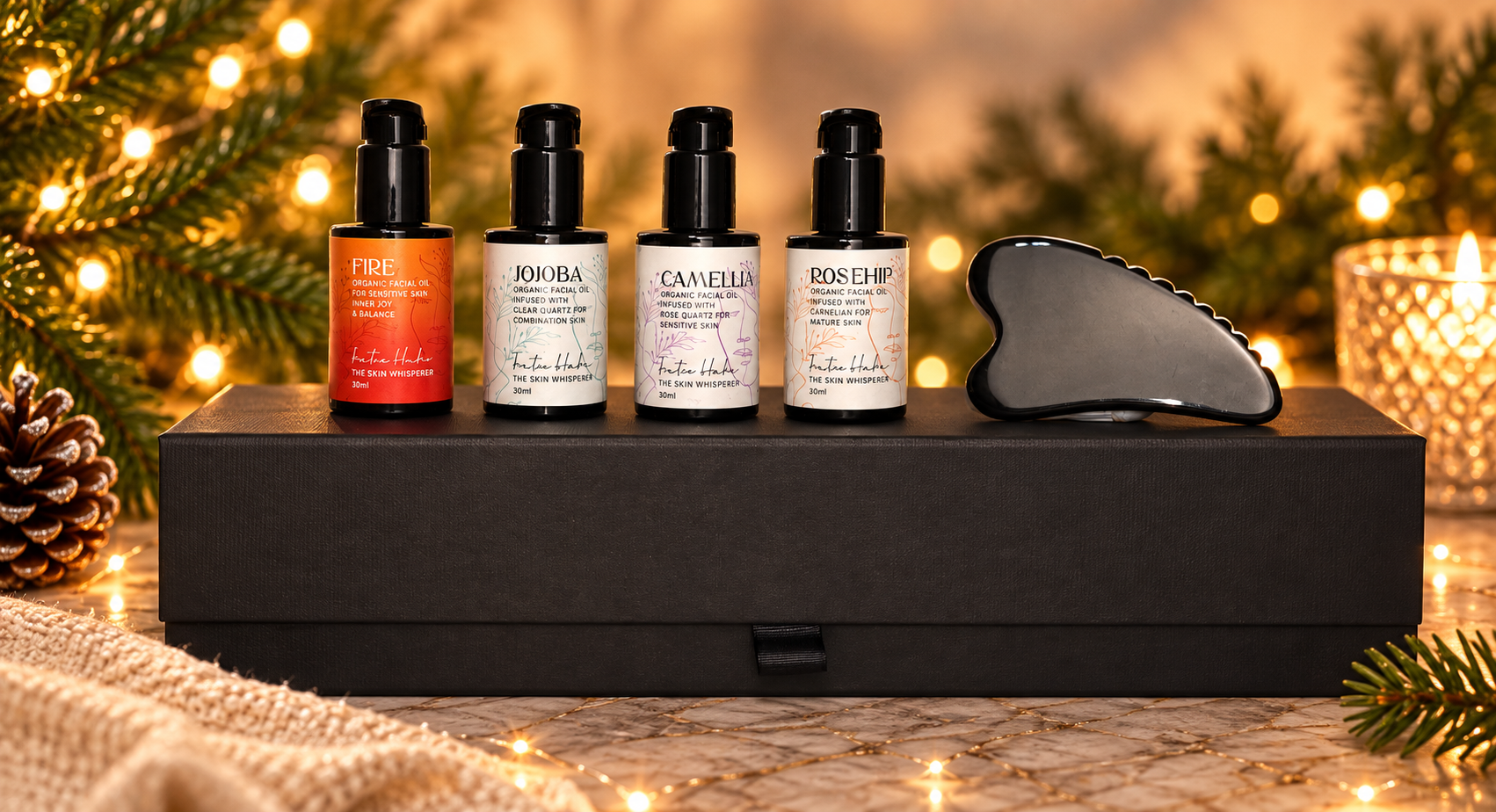 Facial Oil & Obsidian Gua Sha Ritual Gift Set