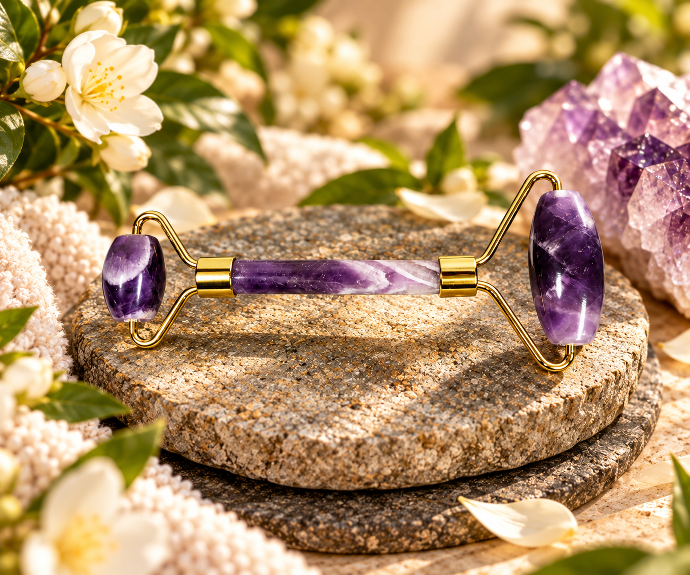 Amethyst Facial Roller- The Skin Whisperers